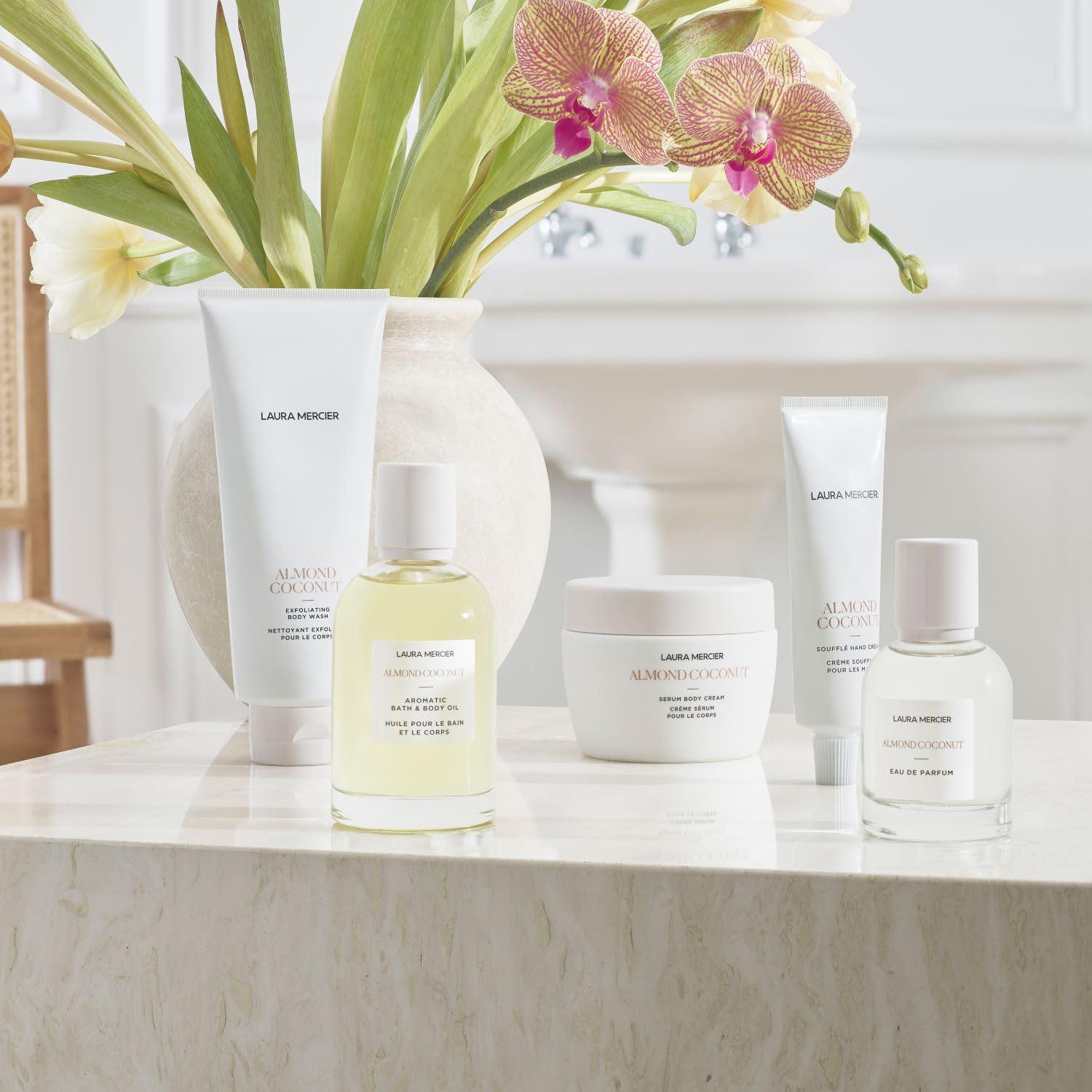 imageLaura Mercier Aromatic Bath ampamp Body Oil 48HR Hydration Smooths Softens and Brightens Skin LuxuriousAlmond Coconut