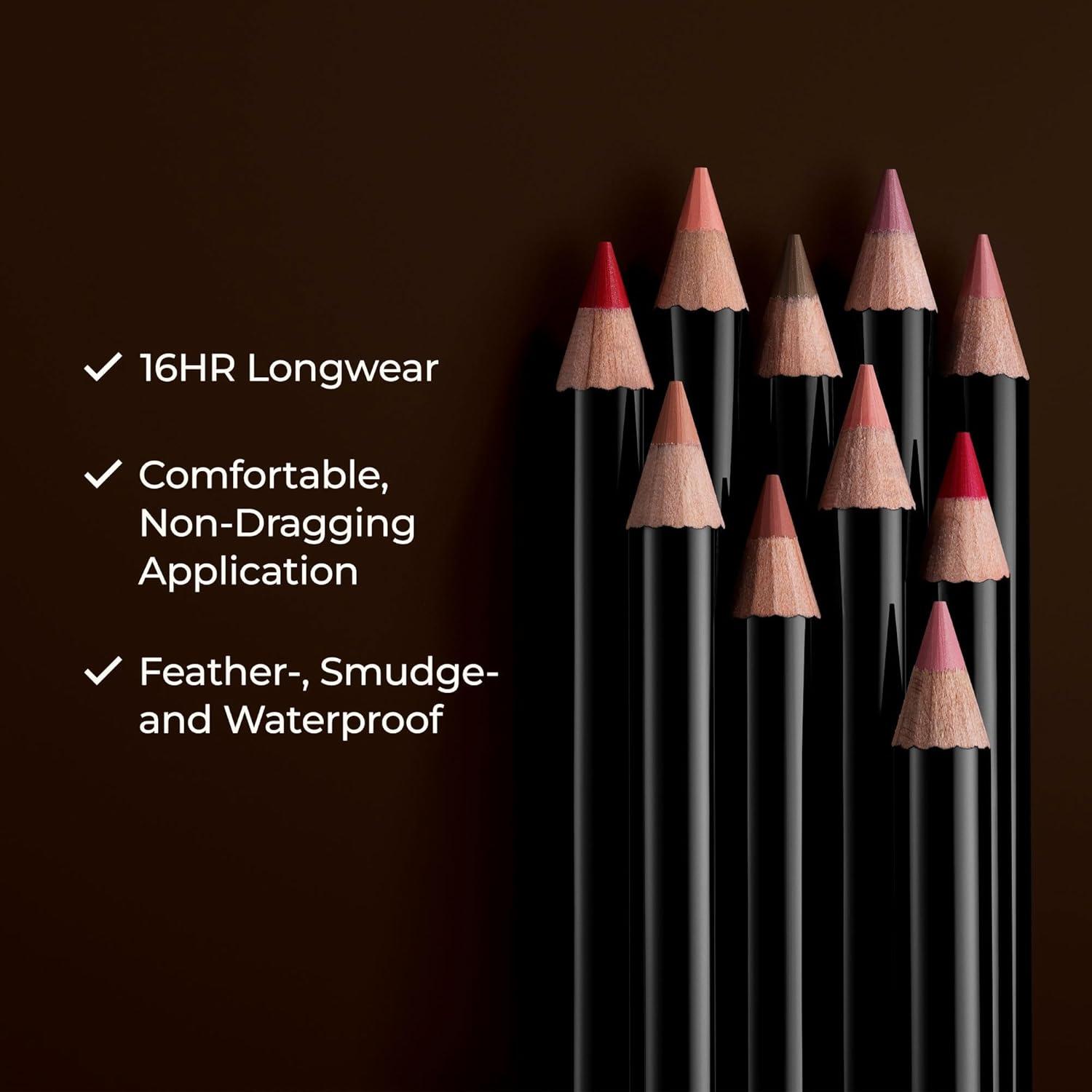 imageLaura Mercier Caviar Perfecting Lip Liner Pencil 16HR Longwear Comfortable NonDragging Application Feather and WaterProof Infused with French Hyaluronic Acid and Vitamin E08 Lavish Mulberry  Peachy Coral