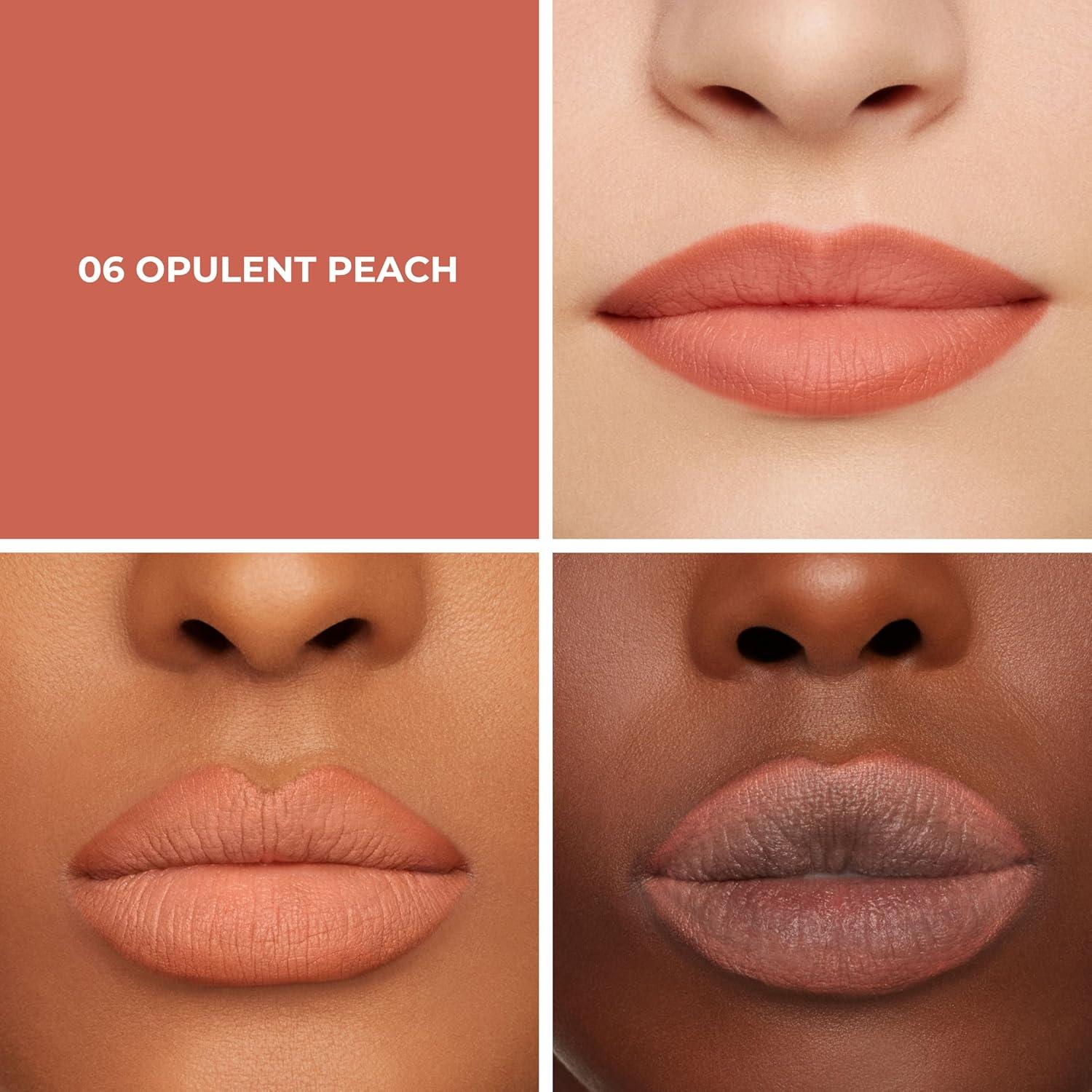 imageLaura Mercier Caviar Perfecting Lip Liner Pencil 16HR Longwear Comfortable NonDragging Application Feather and WaterProof Infused with French Hyaluronic Acid and Vitamin E06 Opulent Peach  Light Yellow Pink