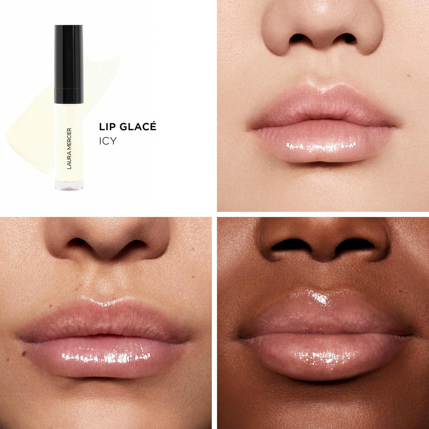 imageLaura Mercier Lip Glac Balm Gloss HighShine Finish 24HR Moisture Improves Hydration Smooth and Even Application Infused with Jojoba Oil00 Icy  Transparent Gloss