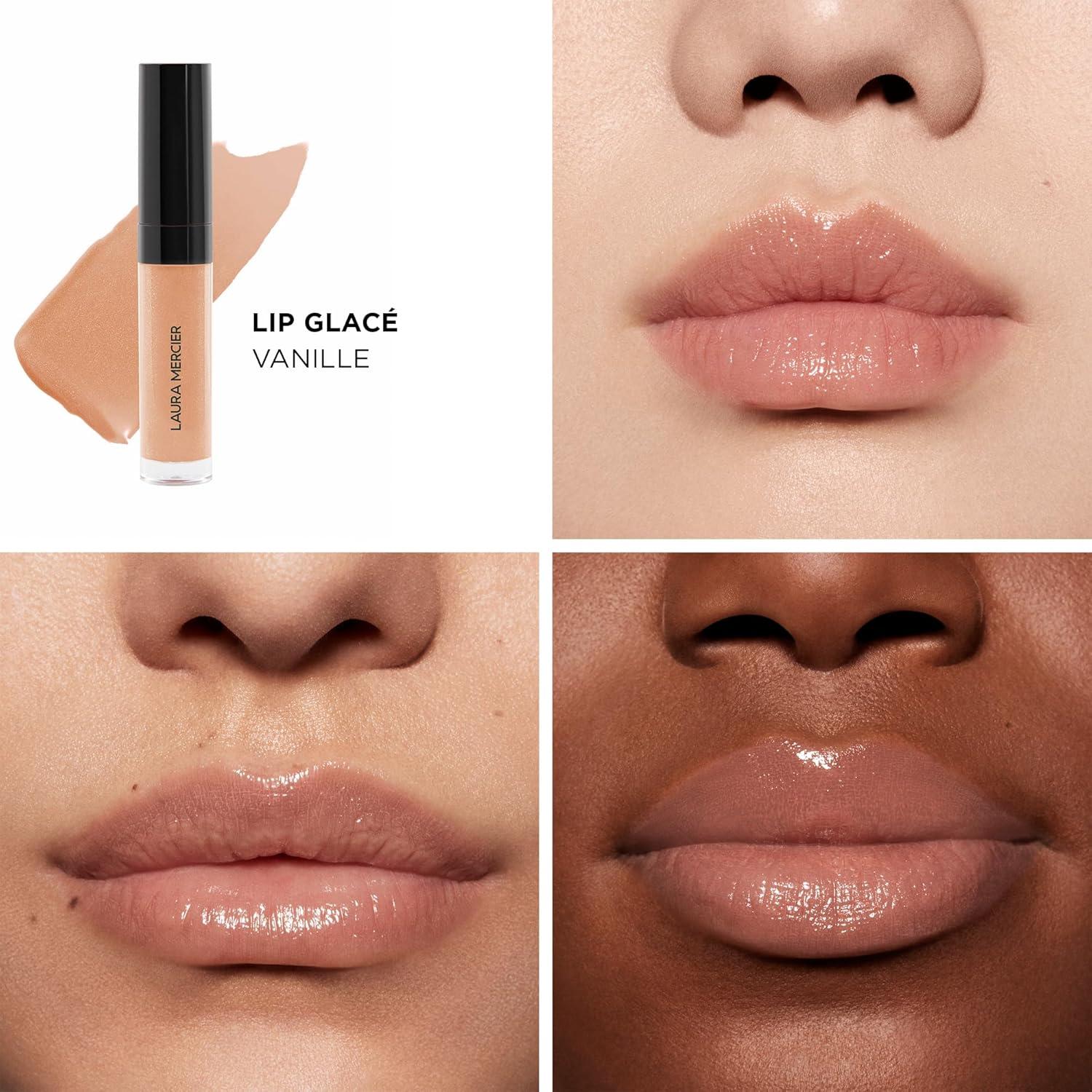 imageLaura Mercier Lip Glac Balm Gloss HighShine Finish 24HR Moisture Improves Hydration Smooth and Even Application Infused with Jojoba Oil15 Vanille  Light Pink Nude