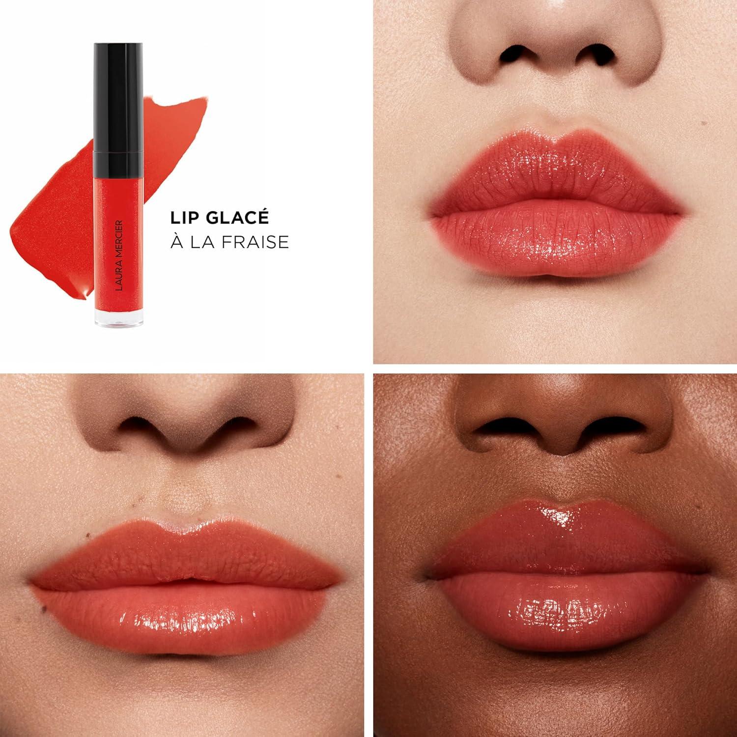 imageLaura Mercier Lip Glac Balm Gloss HighShine Finish 24HR Moisture Improves Hydration Smooth and Even Application Infused with Jojoba Oil420 A La Fraise  Yellow Red