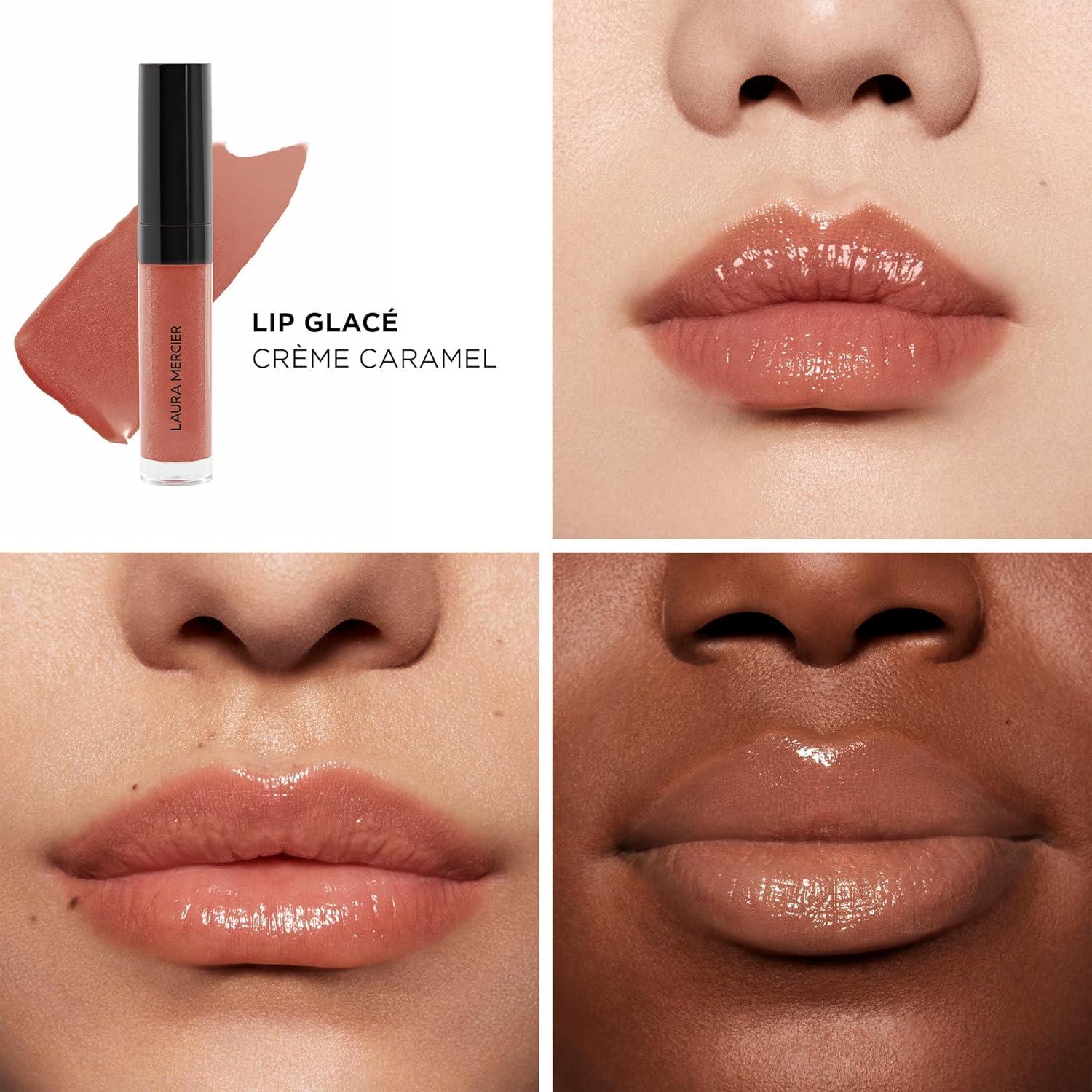 imageLaura Mercier Lip Glac Balm Gloss HighShine Finish 24HR Moisture Improves Hydration Smooth and Even Application Infused with Jojoba Oil60 Crme Caramel  Yellow Nude