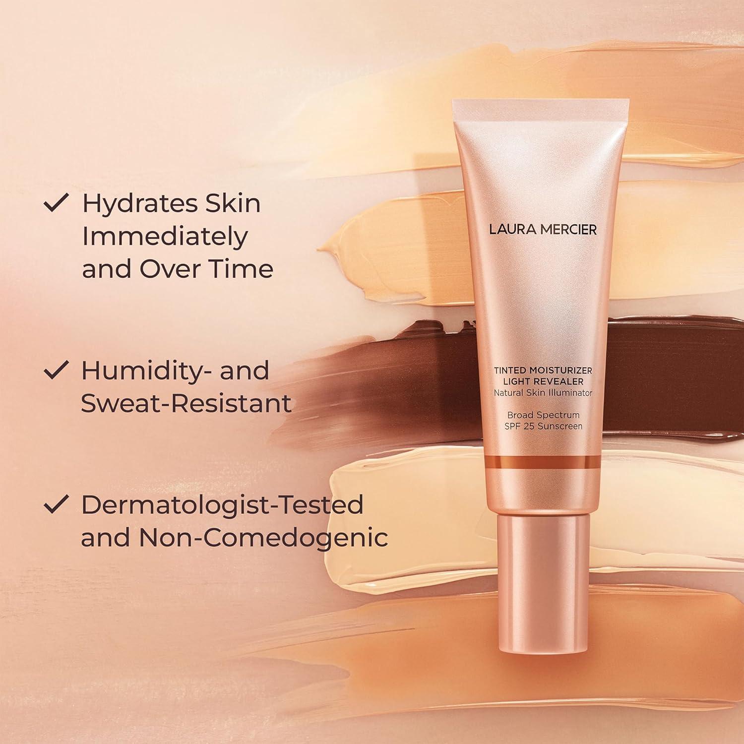 imageLaura Mercier Tinted Moisturizer Light Revealer Natural Skin Illuminator with SPF 25 All Day Hydration UltraSheer Coverage Luminous ampamp Radiant Finish Skin Tint0N1 Petal  very fair neutral 01