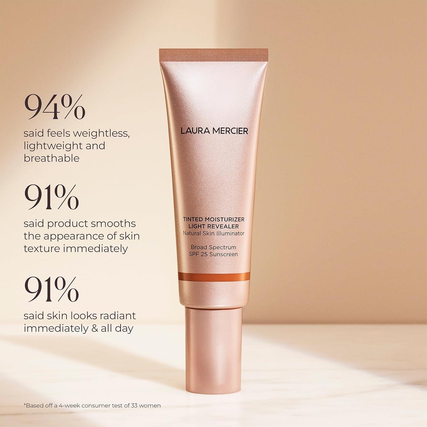 imageLaura Mercier Tinted Moisturizer Light Revealer Natural Skin Illuminator with SPF 25 All Day Hydration UltraSheer Coverage Luminous ampamp Radiant Finish Skin Tint3W1 Bisque  medium warm 08