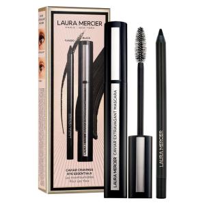 Laura Mercier Caviar Tightline Eyeliner: Long Lasting Color, Crease-proof, Waterproof, Gel-like Hydrating Formula, Perfect for Tightline, Lash Line + Waterline, Holiday Gift Set(Black Eyeliner and Mascara)