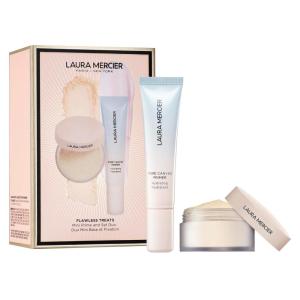 Laura Mercier Translucent Loose Talc-Free Setting Powder Ultra-Blur: Hyaluronic Acid Infused, Natural & Blurring Finish, Long Lasting, 4 Shades, Holiday Gift Set(Translucent Set (Hydrating Primer Included))