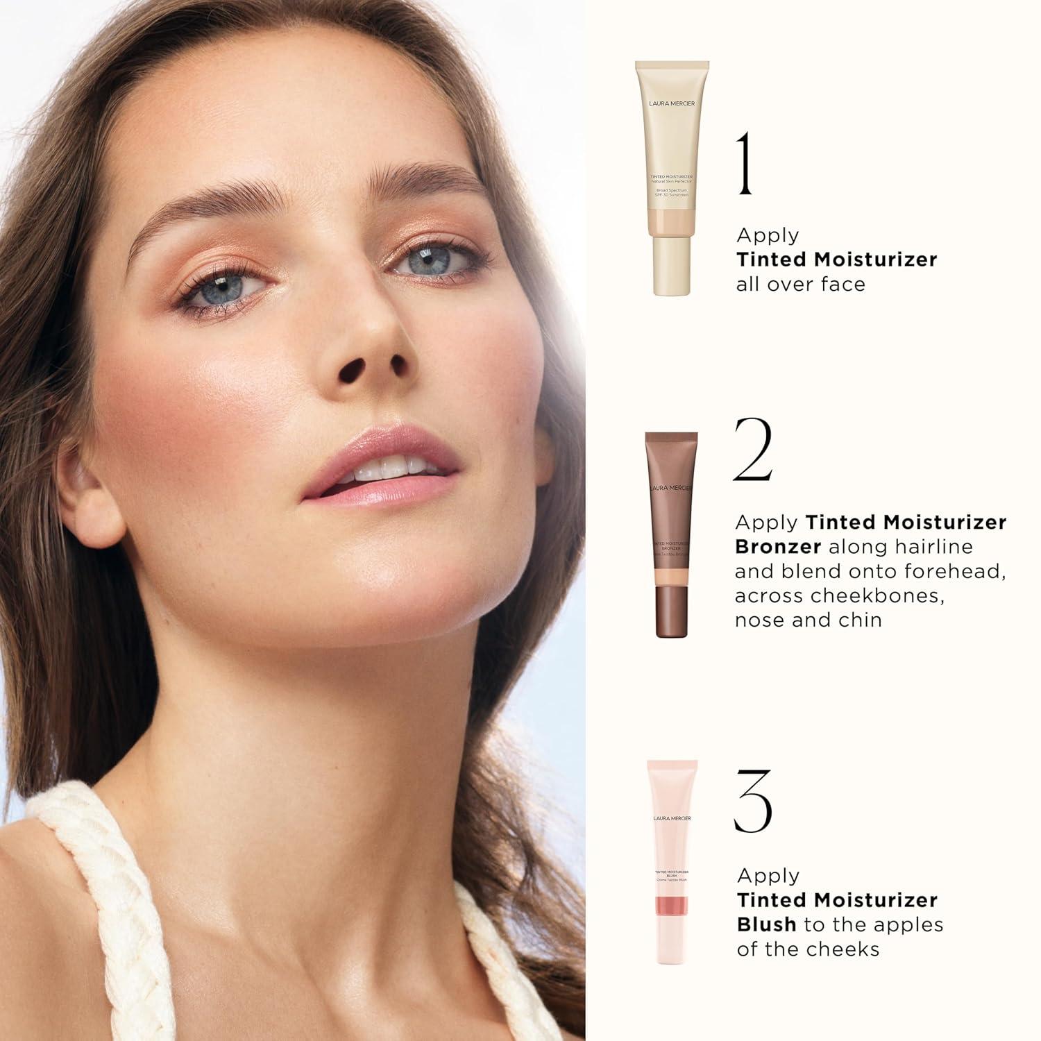 imageLaura Mercier Tinted Moisturizer Bronzer Long Lasting Sheer Cream Bronzer Weightless Buildable Coverage 12 HR Hydrating Wear NonComedogenic 6 Shades for All Skin Tones01 Sunshine  Fair Bronze