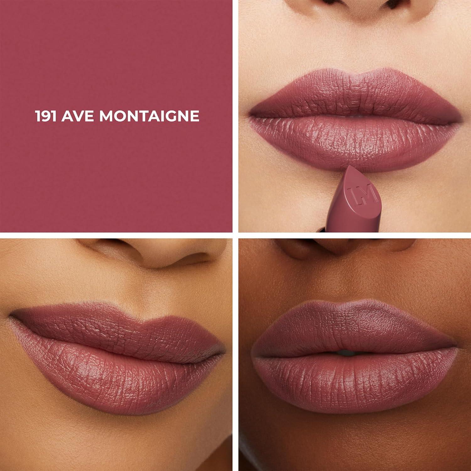 imageLaura Mercier Caviar Hydra Crme Lipstick 16HR Hydration and Lip Barrier Repair All Day Wear Plumping Smudge ampamp Fadeproof Creamy Satin Finish Infused with Hyaluronic Acid191 Avenue Montaigne  Brown Pink