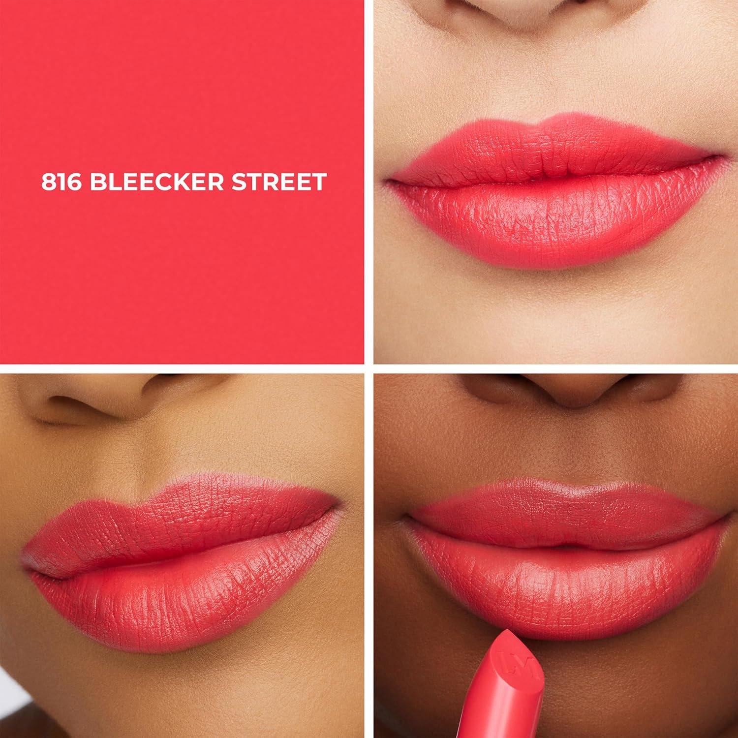 imageLaura Mercier Caviar Hydra Crme Lipstick 16HR Hydration and Lip Barrier Repair All Day Wear Plumping Smudge ampamp Fadeproof Creamy Satin Finish Infused with Hyaluronic Acid816 Bleecker Street  Bright Coral Pink