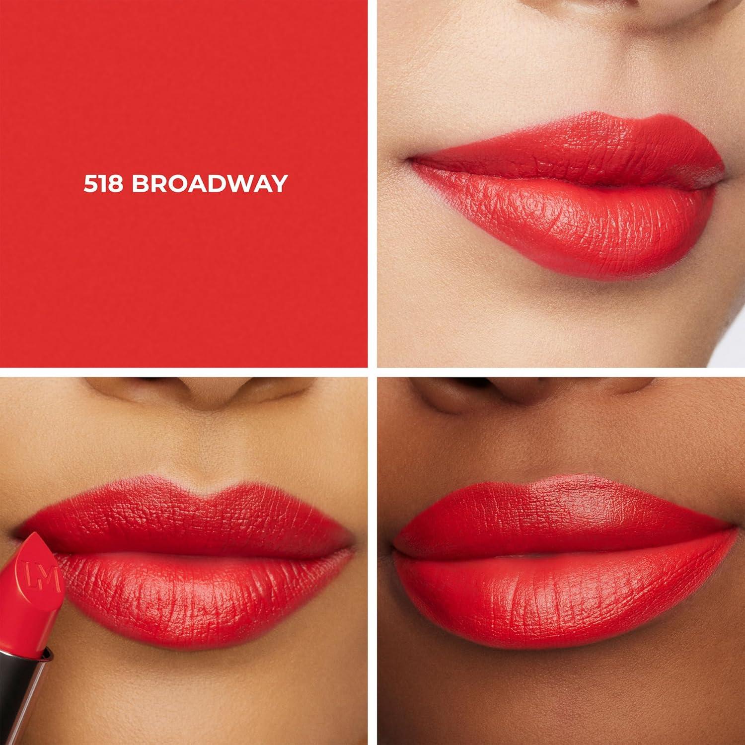 imageLaura Mercier Caviar Hydra Crme Lipstick 16HR Hydration and Lip Barrier Repair All Day Wear Plumping Smudge ampamp Fadeproof Creamy Satin Finish Infused with Hyaluronic Acid518 Broadway  Warm Red