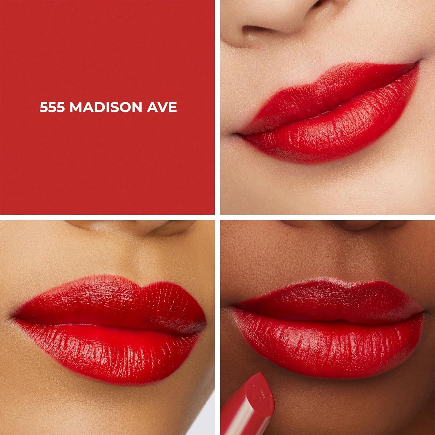 imageLaura Mercier Caviar Hydra Crme Lipstick 16HR Hydration and Lip Barrier Repair All Day Wear Plumping Smudge ampamp Fadeproof Creamy Satin Finish Infused with Hyaluronic Acid555 Madison Ave  Absolute Red