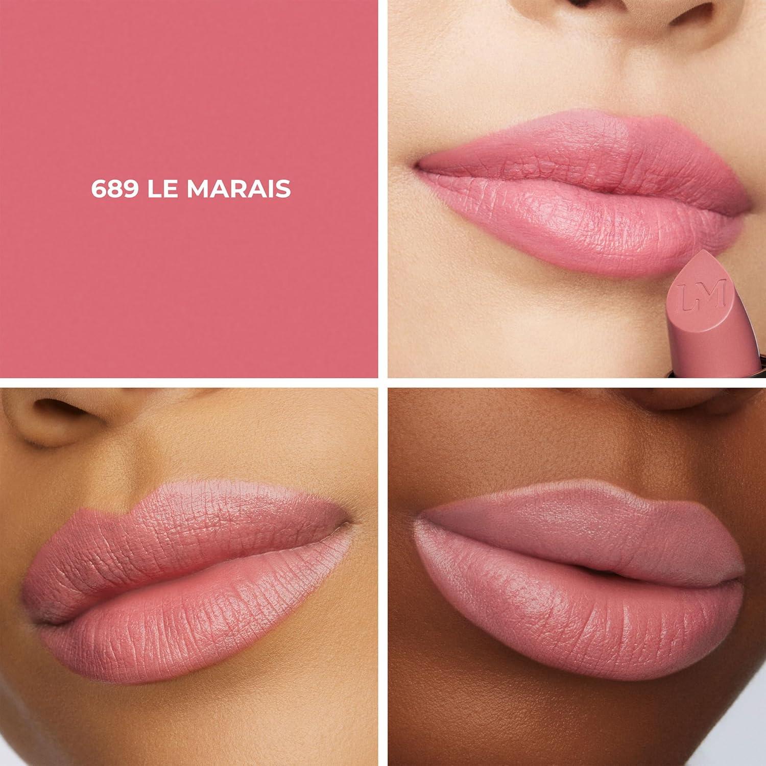 imageLaura Mercier Caviar Hydra Crme Lipstick 16HR Hydration and Lip Barrier Repair All Day Wear Plumping Smudge ampamp Fadeproof Creamy Satin Finish Infused with Hyaluronic Acid689 Le Marais  Medium Warm Pink