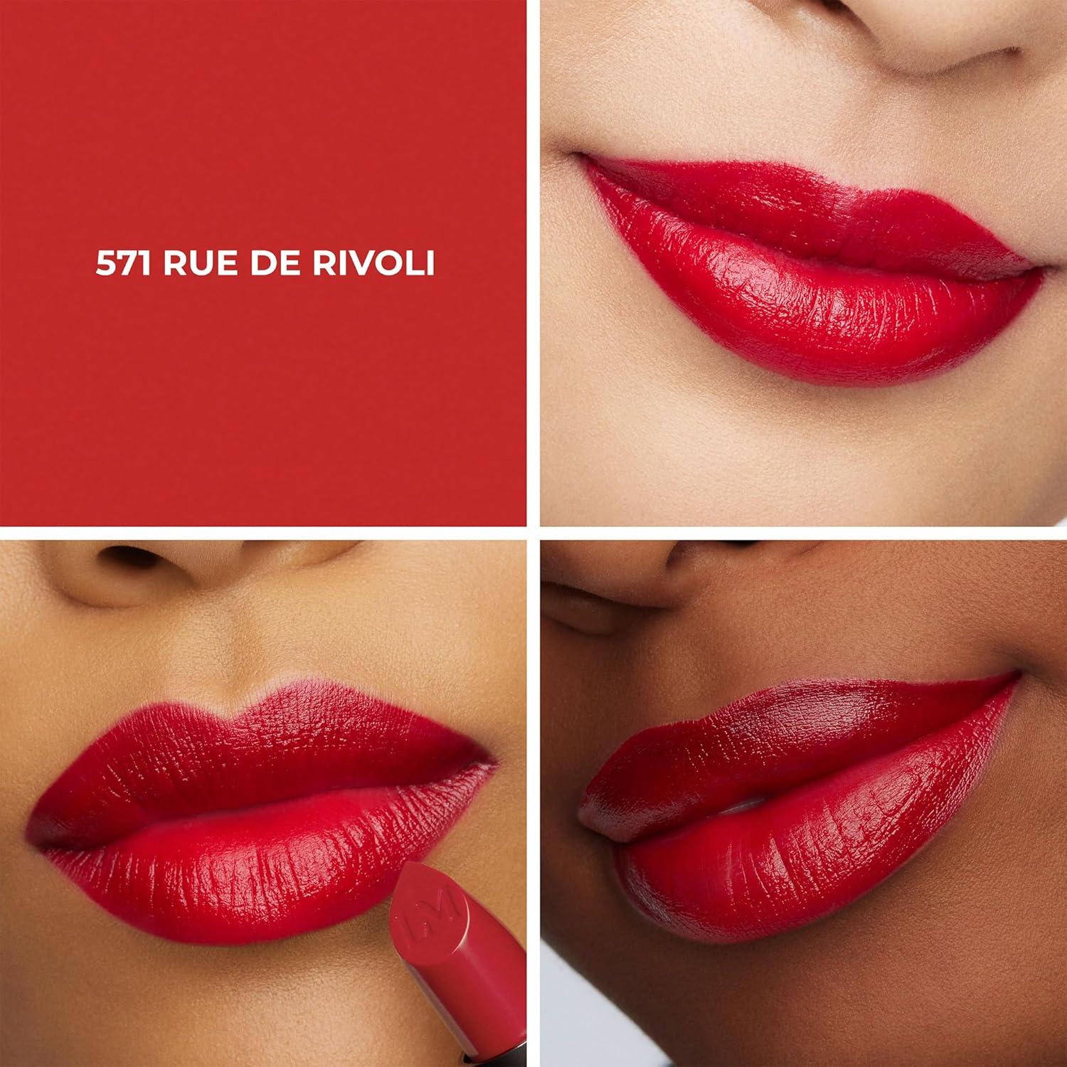 imageLaura Mercier Caviar Hydra Crme Lipstick 16HR Hydration and Lip Barrier Repair All Day Wear Plumping Smudge ampamp Fadeproof Creamy Satin Finish Infused with Hyaluronic Acid571 Rue de Rivoli  Cool Red