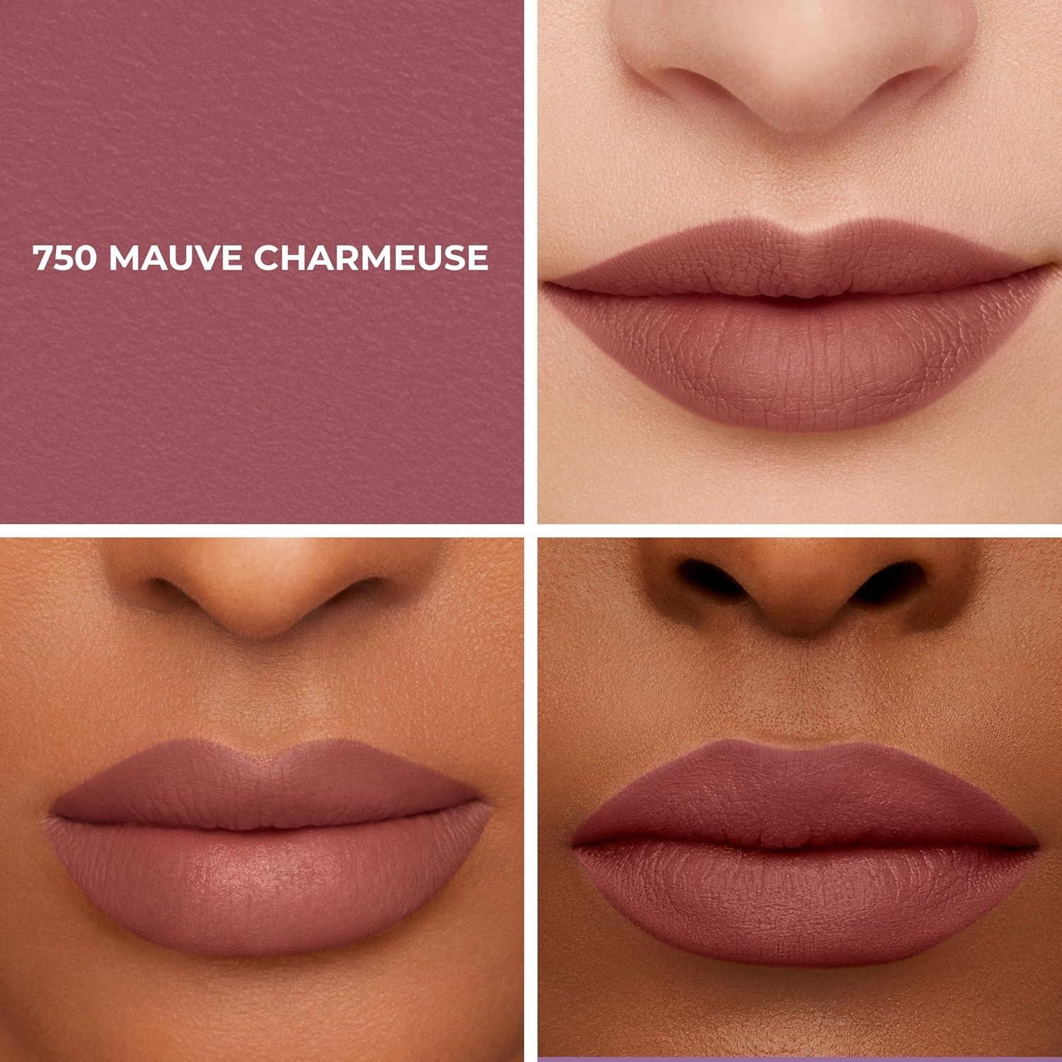 imageLaura Mercier Caviar Smoothing Matte Lipstick 16HR Hydration Long Lasting Wear High Impact Color Smudge ampamp TransferProof Hyaluronic Acid and Vitamin E Infused750 Mauve Charmeuse  MidTone Mauve Pink