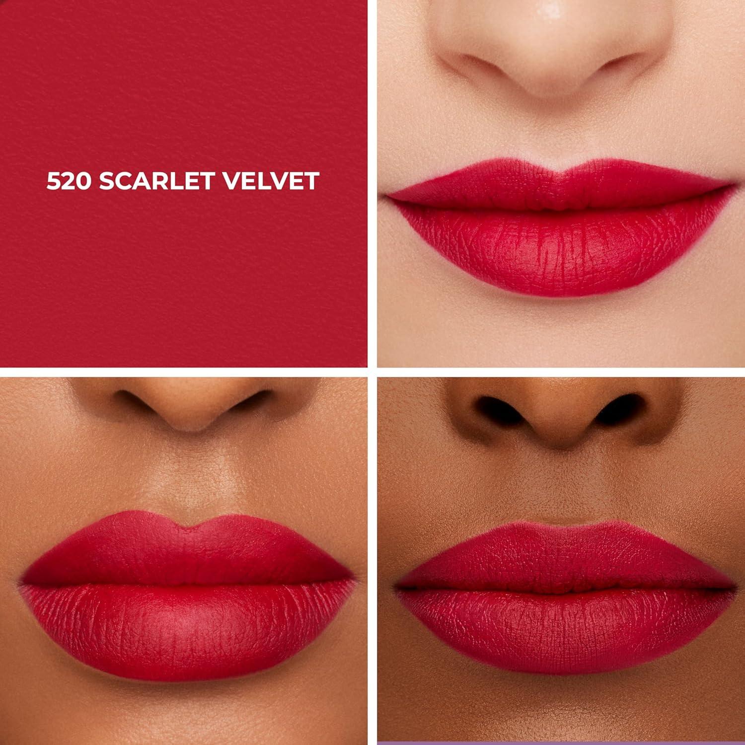 imageLaura Mercier Caviar Smoothing Matte Lipstick 16HR Hydration Long Lasting Wear High Impact Color Smudge ampamp TransferProof Hyaluronic Acid and Vitamin E Infused520 Scarlet Velvet