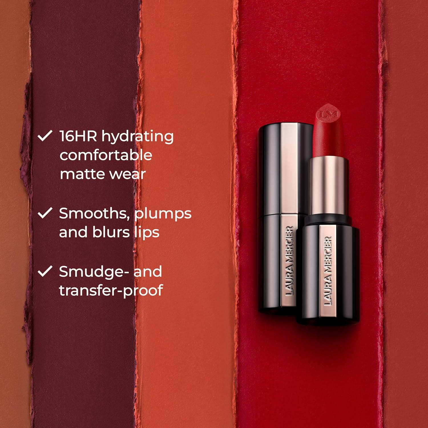 imageLaura Mercier Caviar Smoothing Matte Lipstick 16HR Hydration Long Lasting Wear High Impact Color Smudge ampamp TransferProof Hyaluronic Acid and Vitamin E Infused198 Brown Suede  Dirty Rose