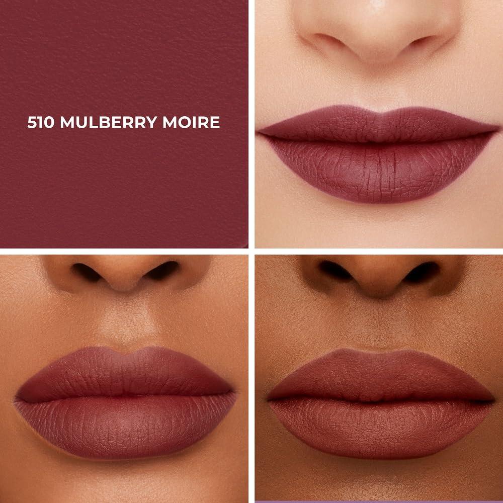 imageLaura Mercier Caviar Smoothing Matte Lipstick 16HR Hydration Long Lasting Wear High Impact Color Smudge ampamp TransferProof Hyaluronic Acid and Vitamin E Infused510 Mulberry Moire Deep Warm Brick Red