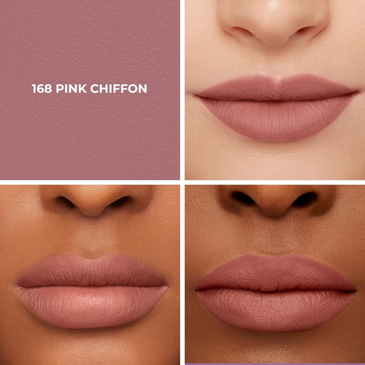 imageLaura Mercier Caviar Smoothing Matte Lipstick 16HR Hydration Long Lasting Wear High Impact Color Smudge ampamp TransferProof Hyaluronic Acid and Vitamin E Infused168 Pink Chiffon  DeepTone Beige