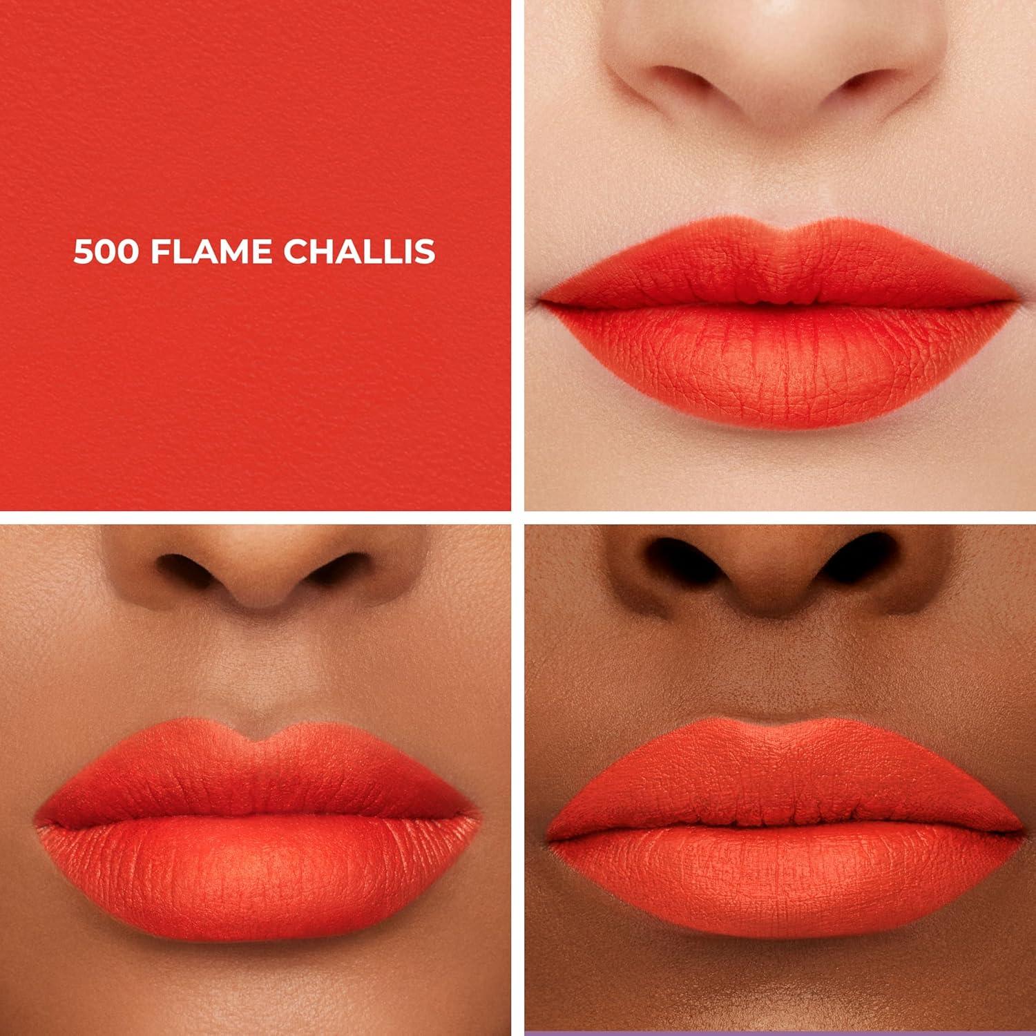 imageLaura Mercier Caviar Smoothing Matte Lipstick 16HR Hydration Long Lasting Wear High Impact Color Smudge ampamp TransferProof Hyaluronic Acid and Vitamin E Infused500 Flame Challis