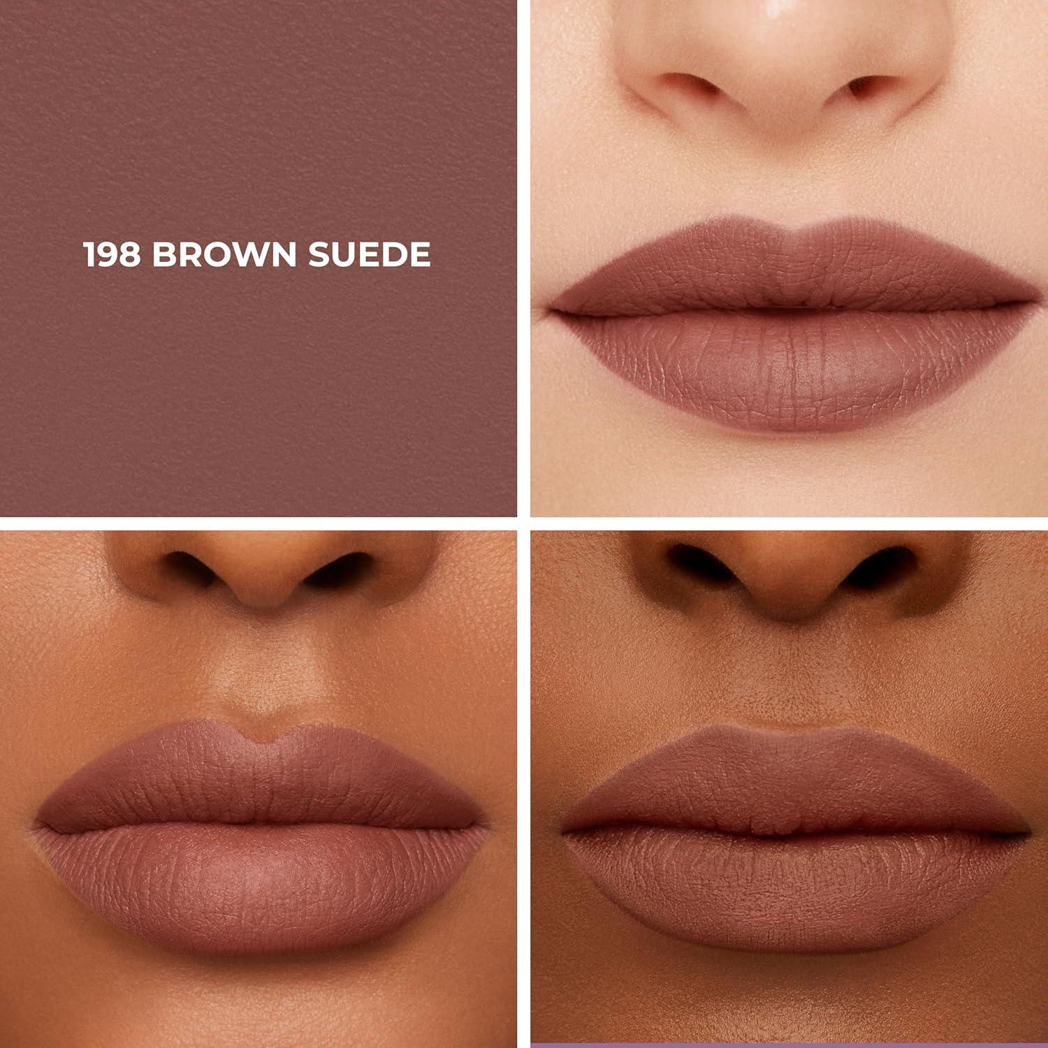 imageLaura Mercier Caviar Smoothing Matte Lipstick 16HR Hydration Long Lasting Wear High Impact Color Smudge ampamp TransferProof Hyaluronic Acid and Vitamin E Infused198 Brown Suede  Dirty Rose