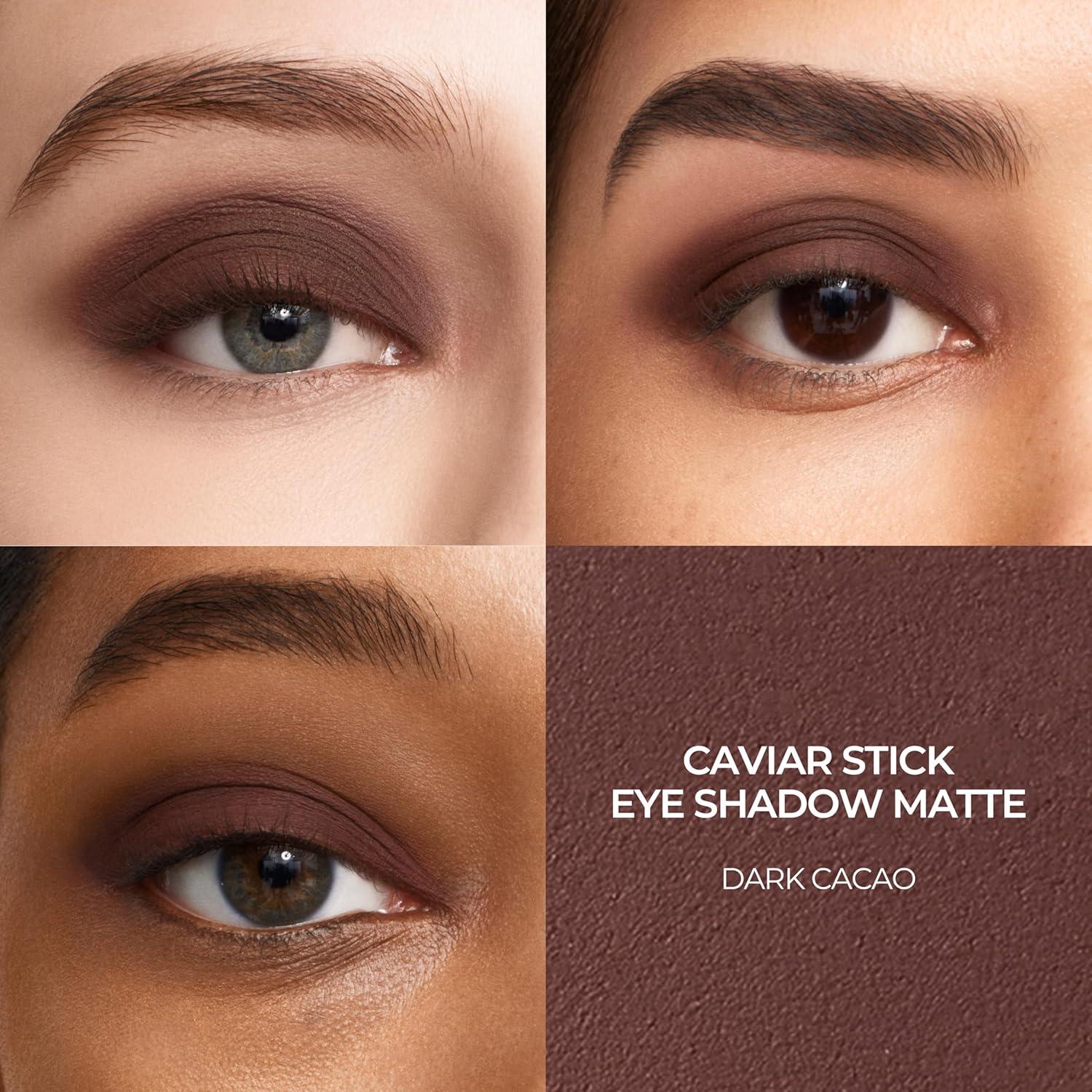 imageLaura Mercier Caviar Stick Cream Eyeshadow Shimmer and Matte Finishes 24HR Wear Long Lasting Rich Color Easily Blendable and Buildable Waterproof Hyaluronic Acid InfusedMatte Dark Cacao  Dark Red Brown