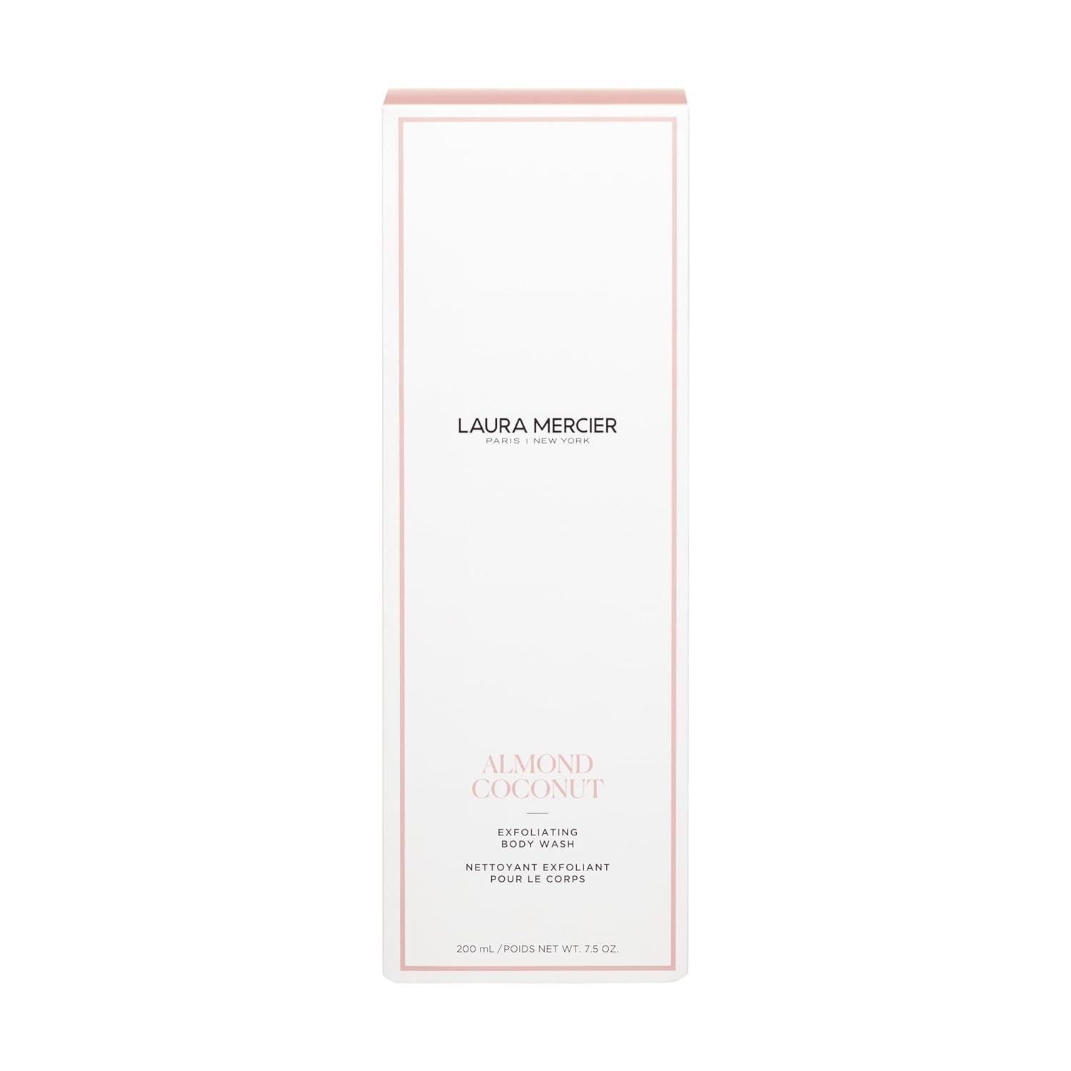 imageLaura Mercier Exfoliating Body Wash Strawberry Seed and Sugar ScrubInfused Exfoliator Removes Impurities Helps to Improve Uneven Skin Tone Elasticity and CirculationAlmond Coconut