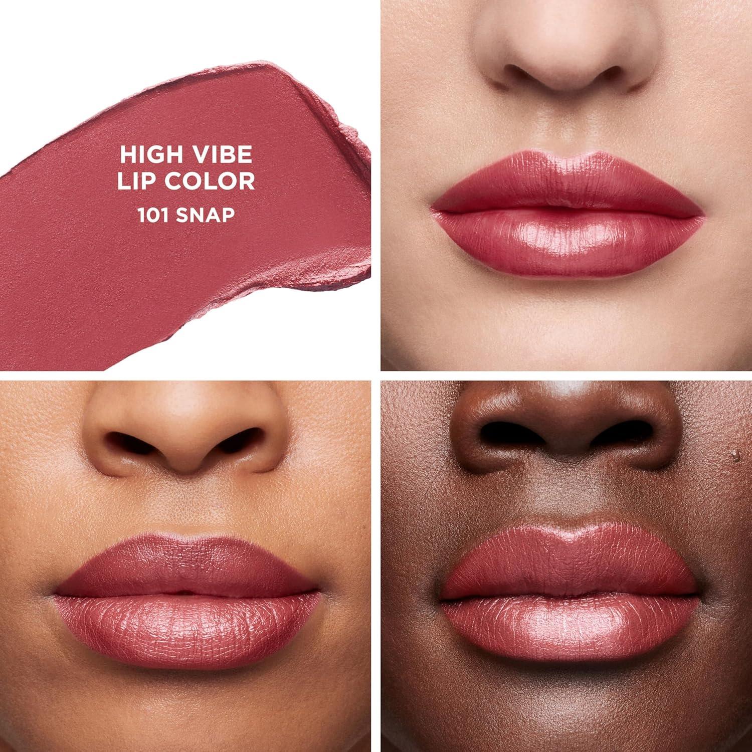 imageLaura Mercier High Vibe Lip Color 6HR Long Lasting Lipstick Lightweight and Comfortable Smooth Wear NonDrying Hydrating Luminous Shine101 Snap  Deep Rose Brown