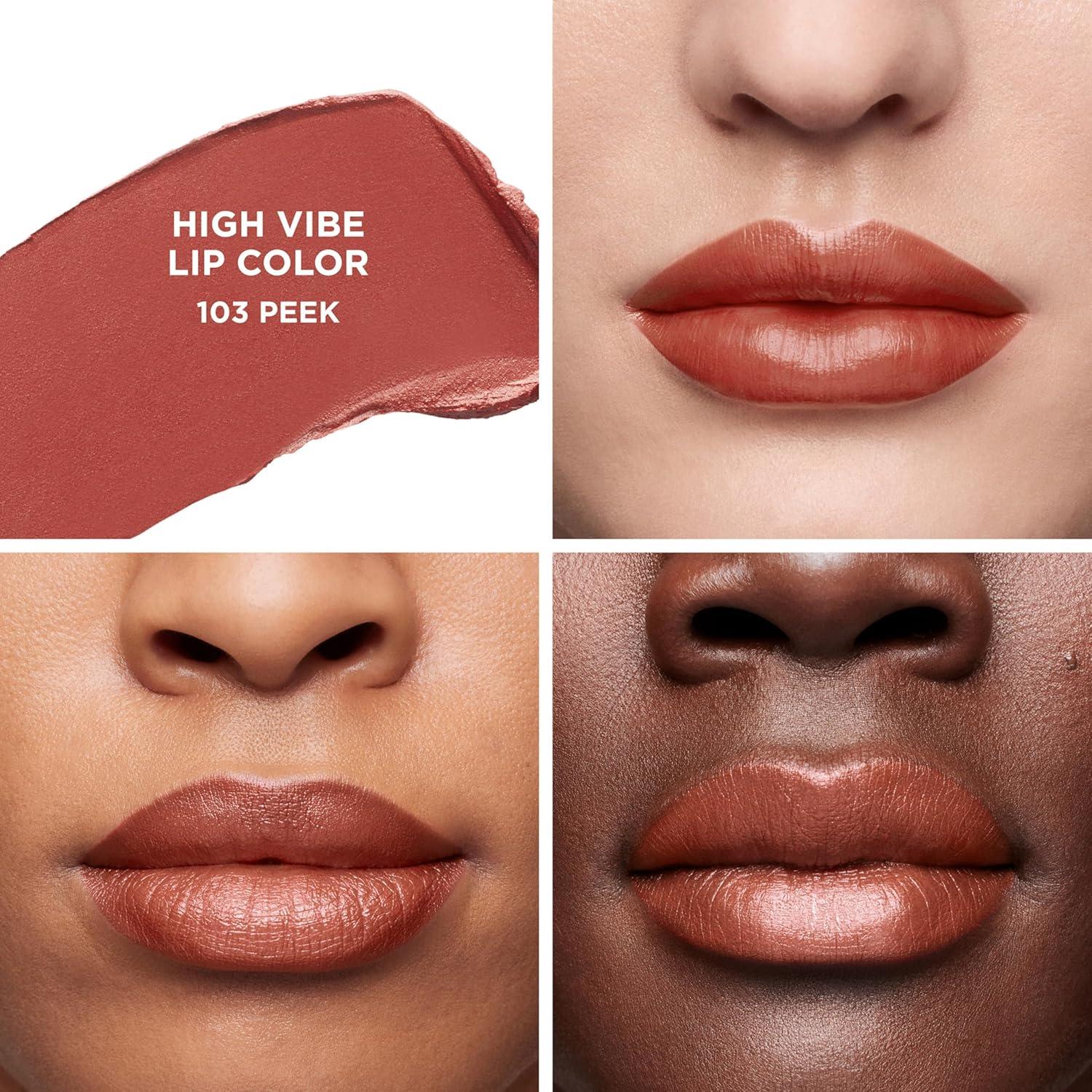 imageLaura Mercier High Vibe Lip Color 6HR Long Lasting Lipstick Lightweight and Comfortable Smooth Wear NonDrying Hydrating Luminous Shine103 Peek  Chestnut Rose