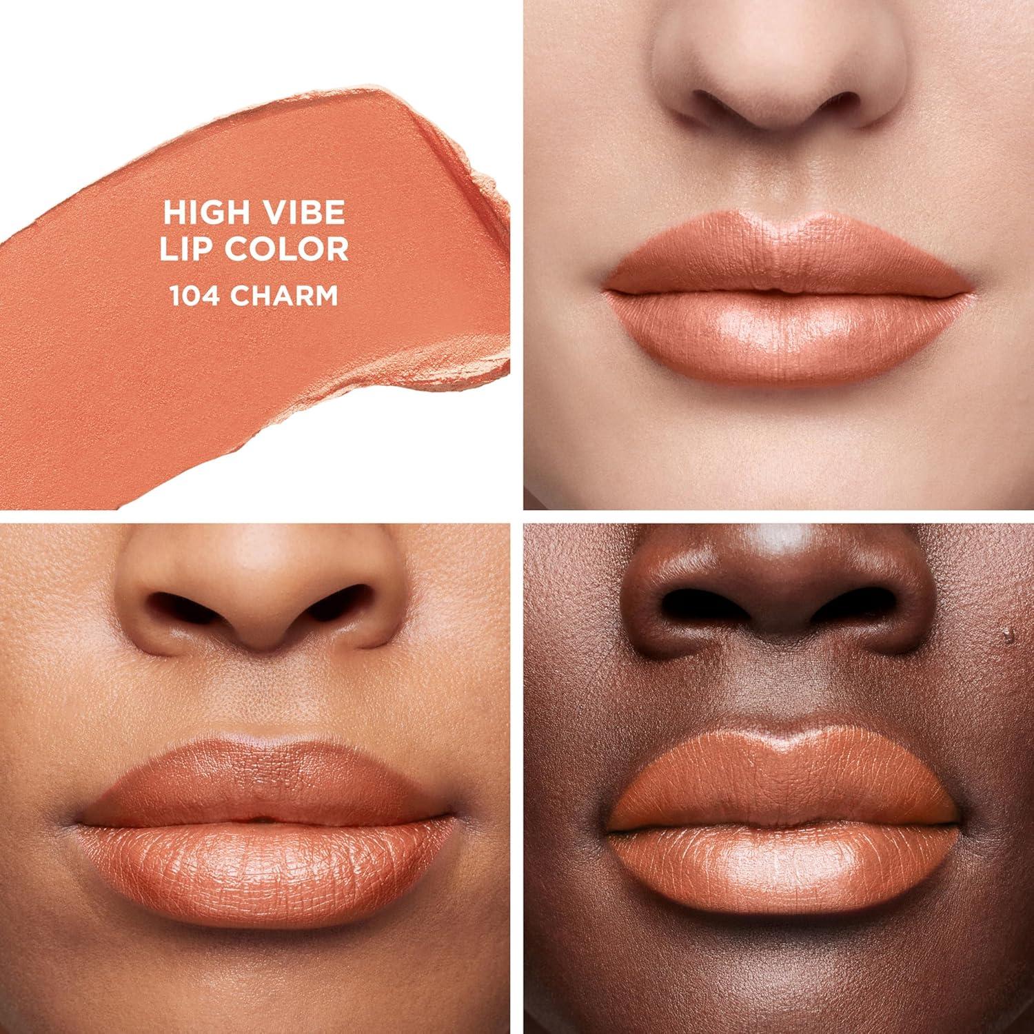 imageLaura Mercier High Vibe Lip Color 6HR Long Lasting Lipstick Lightweight and Comfortable Smooth Wear NonDrying Hydrating Luminous Shine104 Charm  Pale Nude Beige
