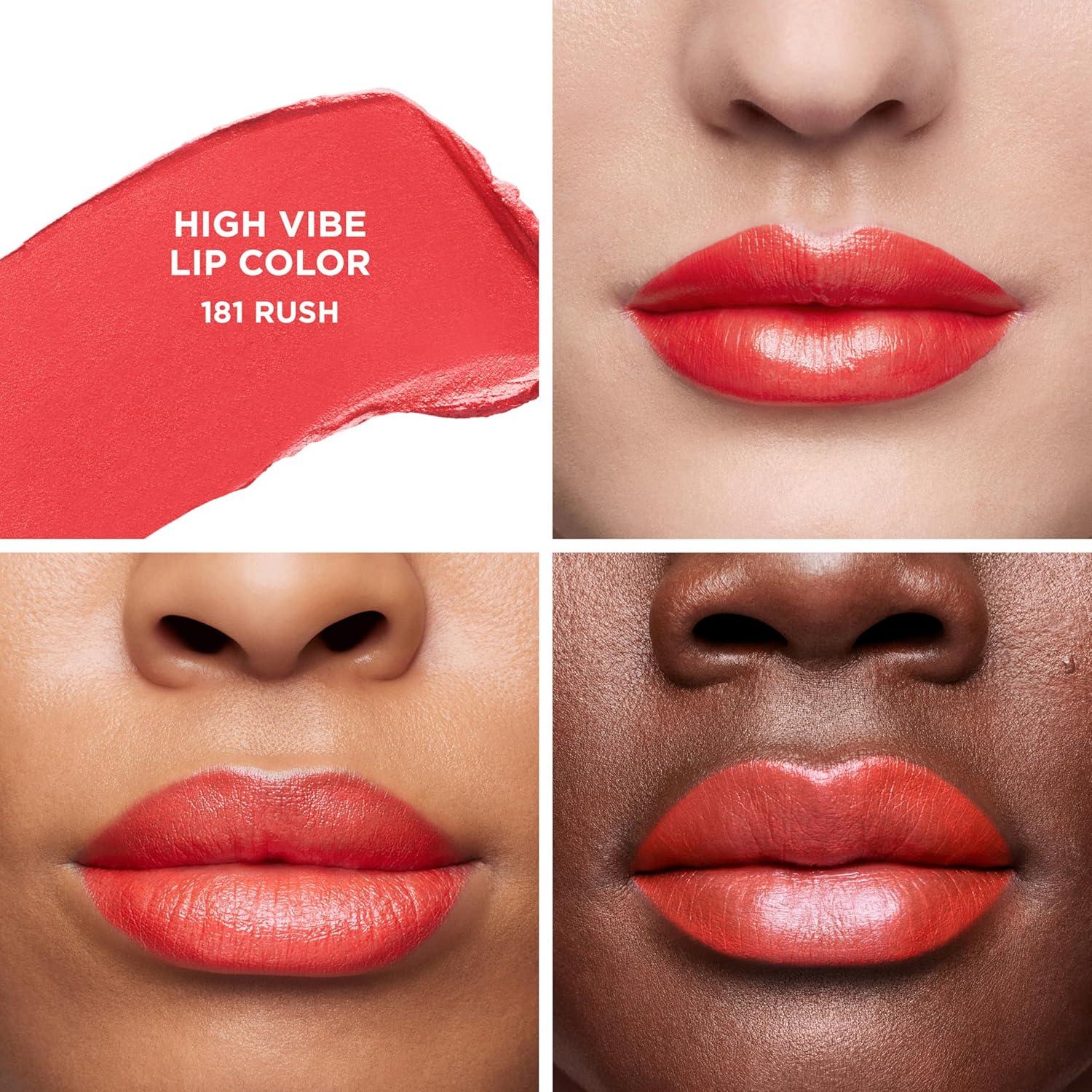 imageLaura Mercier High Vibe Lip Color 6HR Long Lasting Lipstick Lightweight and Comfortable Smooth Wear NonDrying Hydrating Luminous Shine181 Rush  Bright Coral Red