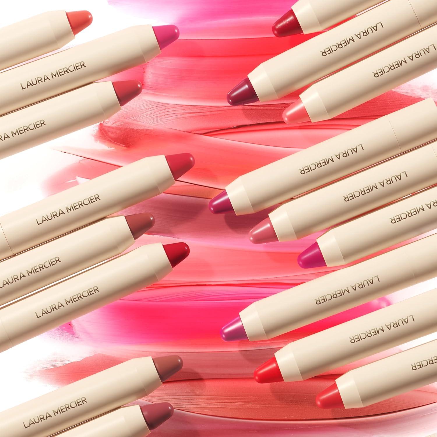 imageLaura Mercier Petal Soft Lipstick Crayon 24HR Lip Softening Hydration 12HR Sheer Matte Lip Color Comfortable Weightless Wear Diffused Blurred Effect Limited Edition Set381 Chlo  Warm Red