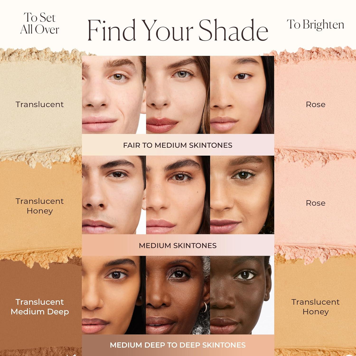 imageLaura Mercier Translucent Loose Setting Powder 24HR Shine Control Infused with Vitamins C  E Soft Matte Finish Normal to Oily Skin 4 Shades for Virtually All Skin Tones Holiday Gift SetToneUp Rose