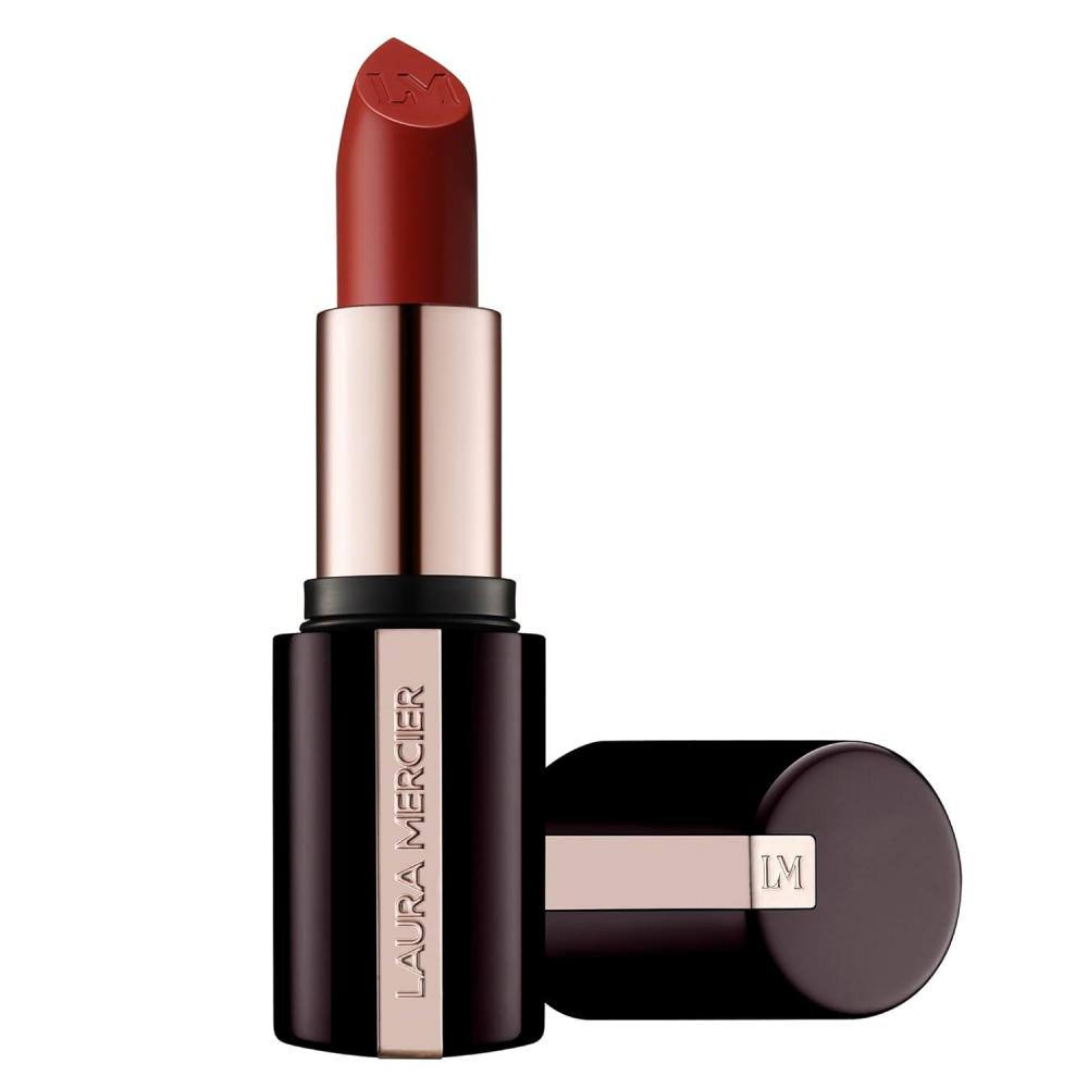 imageLaura Mercier Caviar Hydra Crme Lipstick 16HR Hydration and Lip Barrier Repair All Day Wear Plumping Smudge ampamp Fadeproof Creamy Satin Finish Infused with Hyaluronic Acid579 Prince Street  Brick Red