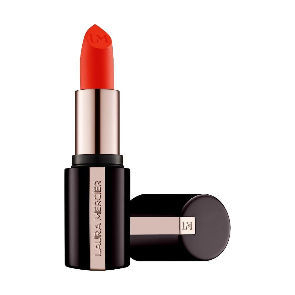 imageLaura Mercier Caviar Smoothing Matte Lipstick 16HR Hydration Long Lasting Wear High Impact Color Smudge ampamp TransferProof Hyaluronic Acid and Vitamin E Infused500 Flame Challis