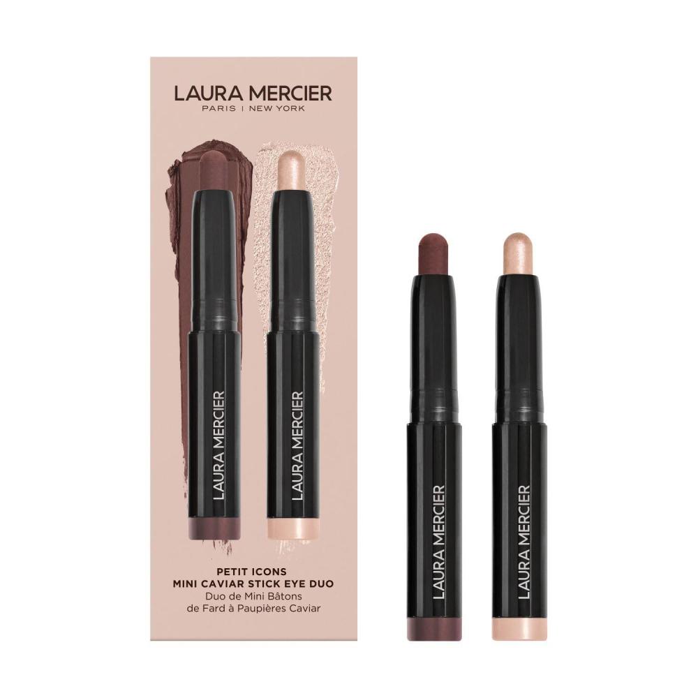 imageLaura Mercier Caviar Stick Cream Eyeshadow Shimmer and Matte Finishes 24HR Wear Long Lasting Rich Color Easily Blendable and Buildable Waterproof Hyaluronic Acid InfusedShimmer Rosegold and Matte Dark Cacao