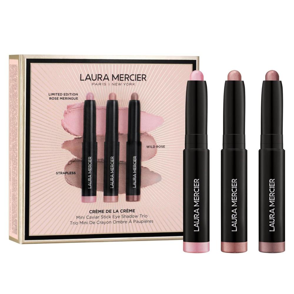 imageLaura Mercier Caviar Stick Cream Eyeshadow Shimmer and Matte Finishes 24HR Wear Long Lasting Rich Color Easily Blendable and Buildable Waterproof Hyaluronic Acid InfusedStrapless  Wild Rose and Rose Meringue