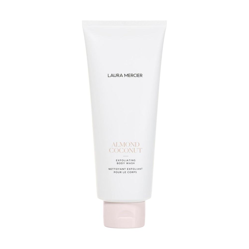 imageLaura Mercier Exfoliating Body Wash Strawberry Seed and Sugar ScrubInfused Exfoliator Removes Impurities Helps to Improve Uneven Skin Tone Elasticity and CirculationAlmond Coconut