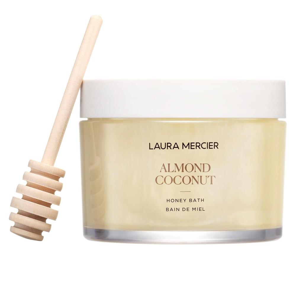 imageLaura Mercier Honey Bath Gel Foaming Bubble Bath LongLasting Hydration Helps Maintain Skins Moisture Provides Visible Radiance Suitable for All Skin TypesAlmond Coconut