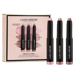 Laura Mercier Caviar Stick Cream Eyeshadow: Shimmer and Matte Finishes, 24HR Wear, Long Lasting, Rich Color, Easily Blendable and Buildable, Waterproof, Hyaluronic Acid Infused(Strapless  Wild Rose and Rose Meringue)