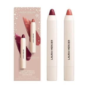 Laura Mercier Petal Soft Lipstick Crayon, 24HR Lip Softening Hydration, 12HR Sheer Matte Lip Color, Comfortable Weightless Wear, Diffused, Blurred Effect, Limited Edition Set(Ella and Lucie (Limited Edition Duo))