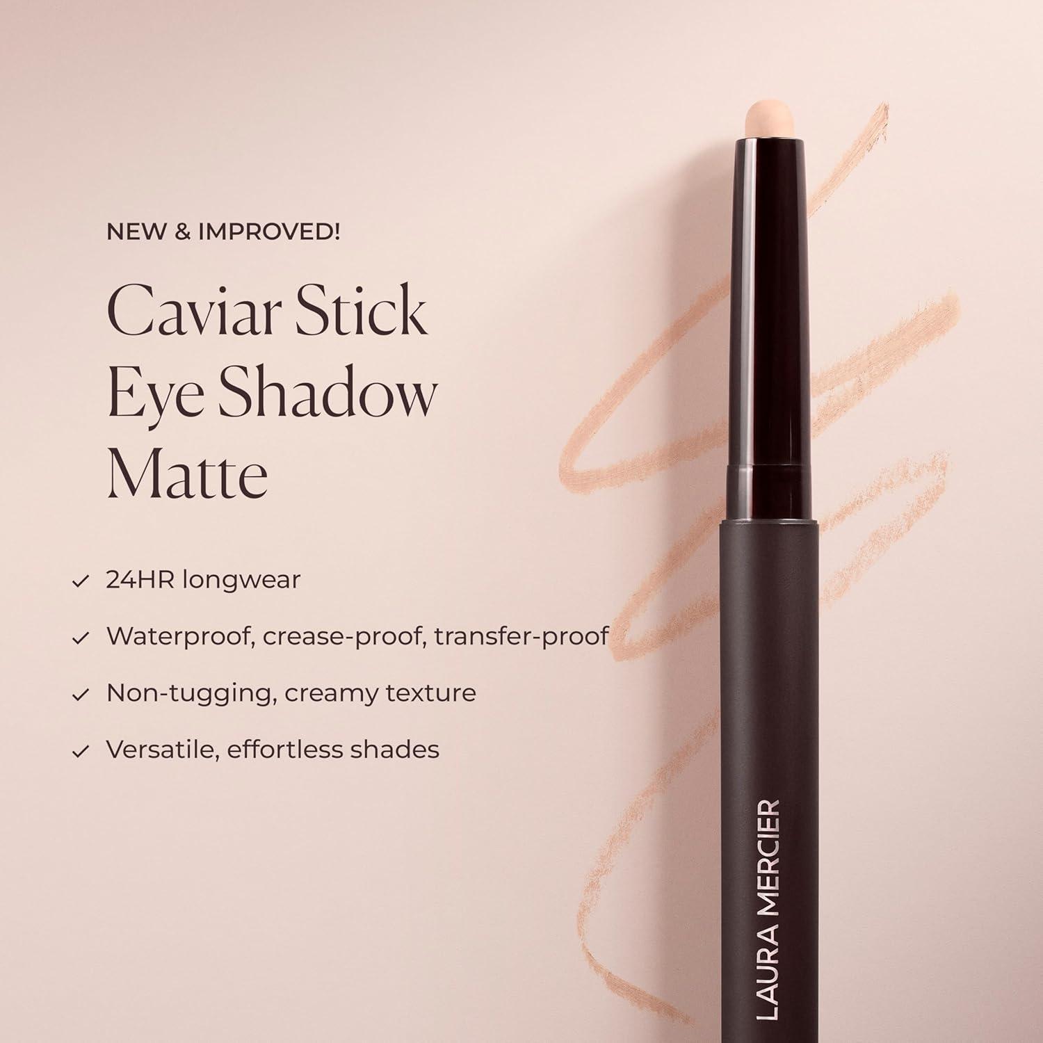 imageLaura Mercier Caviar Stick Cream Eyeshadow Matte Finish 24HR Wear Long Lasting Rich Color Easily Blendable and Buildable Waterproof Au Natural  Caviar Extravagant Mascara Bundle
