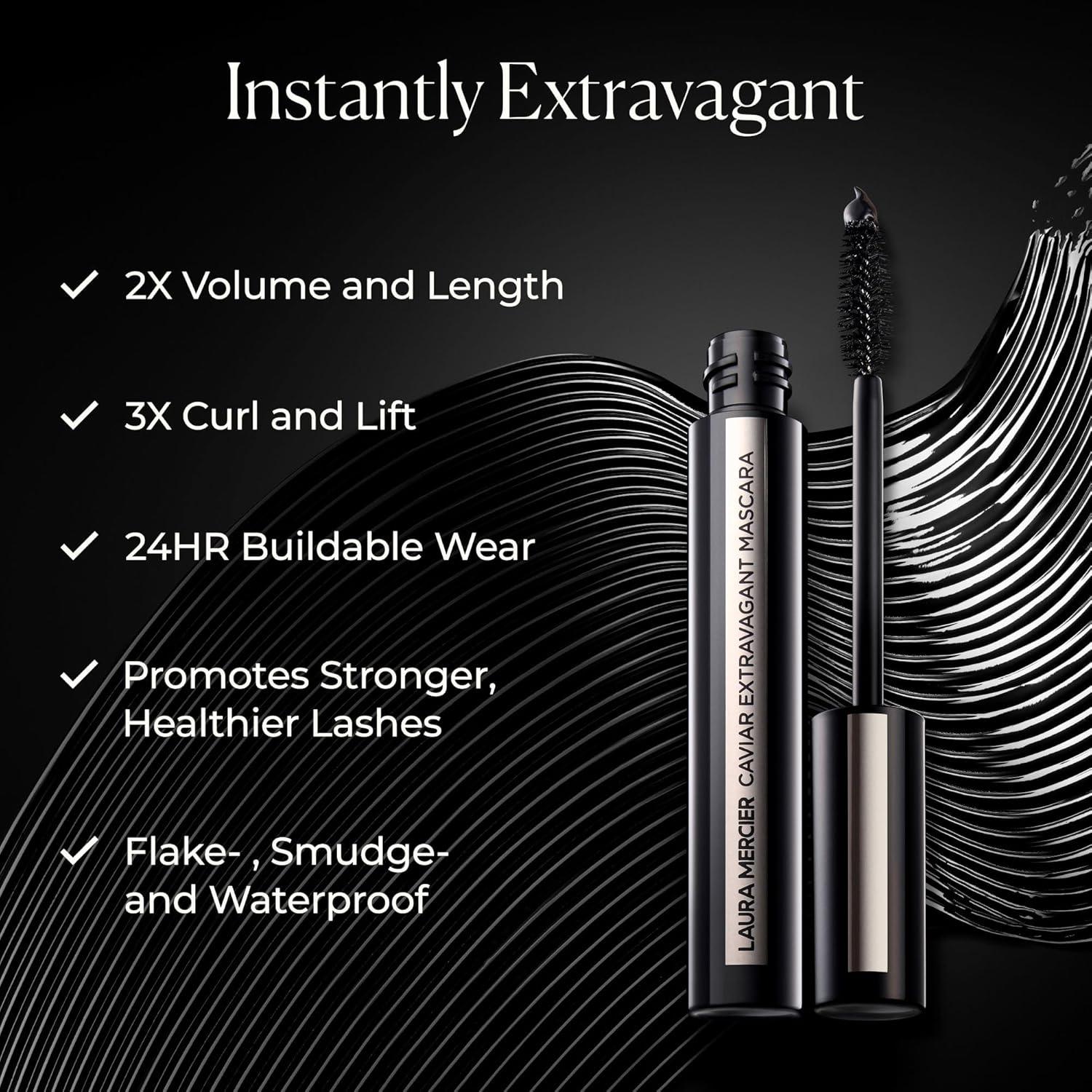imageLaura Mercier Caviar Stick Cream Eyeshadow Matte Finish 24HR Wear Long Lasting Rich Color Easily Blendable and Buildable Waterproof Au Natural  Caviar Extravagant Mascara Bundle