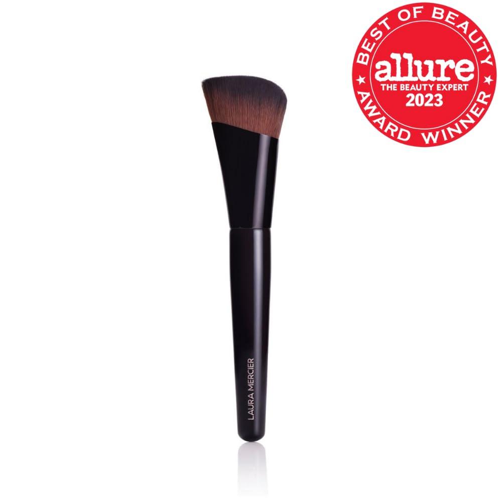 imageLaura Mercier Foundation and Finishing Powder Face Brushes Use to Apply Color and Contour Designed for Expert Even and Smooth ApplicationReal Flawless Foundation Brush