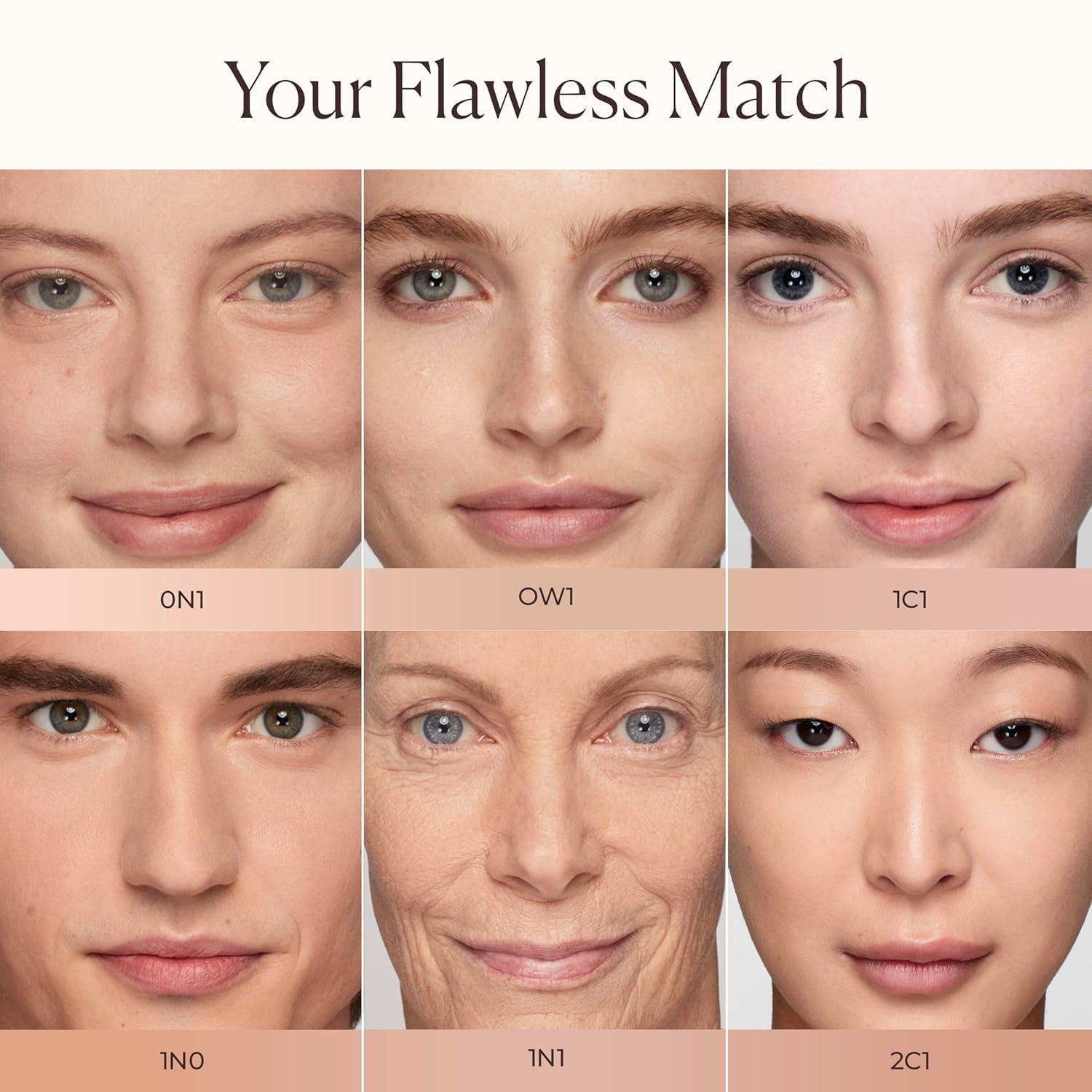 imageLaura Mercier Real Flawless Waterproof Liquid Foundation 12 HR FadeProof Wear Hydrating 0W1 Satin  Real Flawless Weightless Perfecting Serum Concealer 16HR CreaseProof Wear 0W1 Bundle