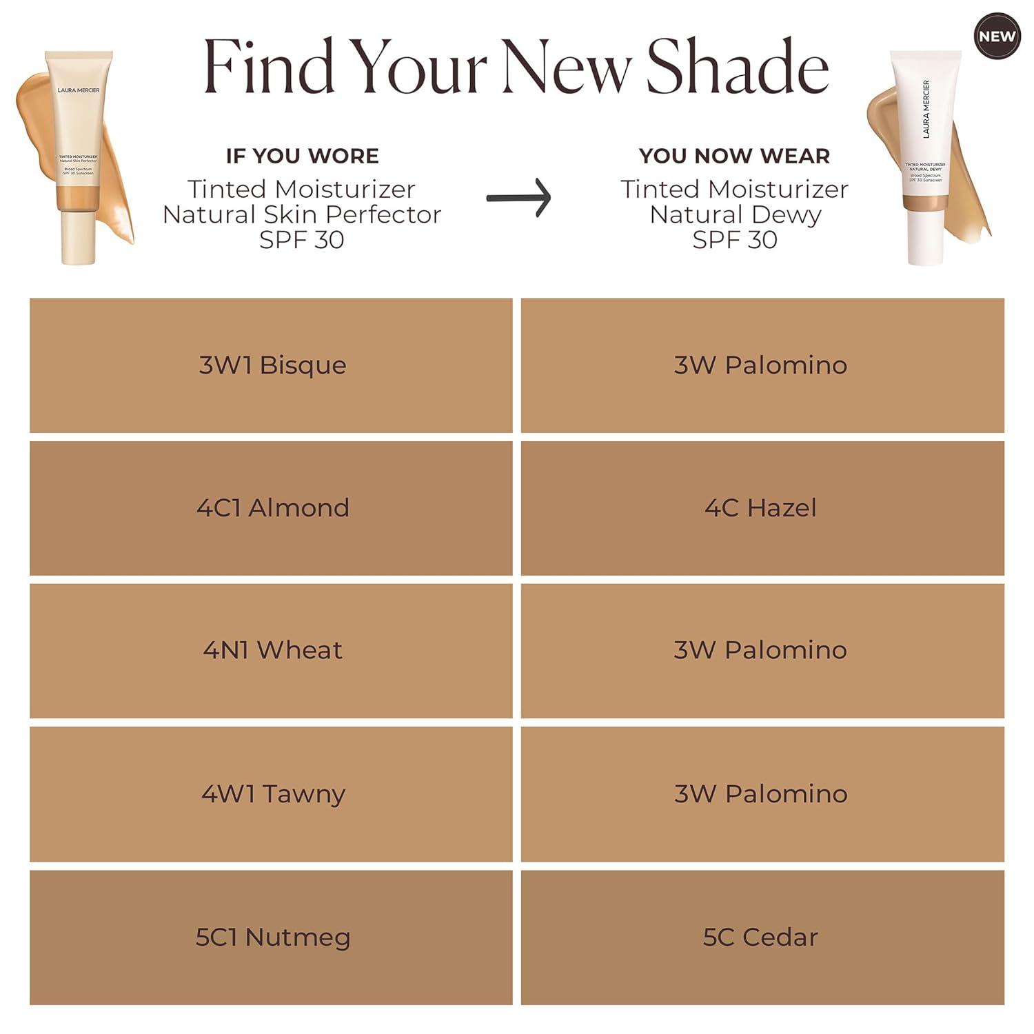 imageLaura Mercier Tinted Moisturizer Natural Dewy with SPF 30 24HR Hydration Long Lasting Sheer to Light Buildable Coverage Dewy Finish Improve Skin Tone and Texture Skin Tint3W Palomino Light Medium with warm undertones