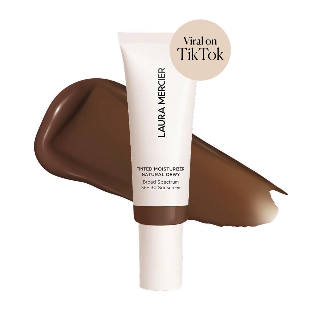 imageLaura Mercier Tinted Moisturizer Natural Dewy with SPF 30 24HR Hydration Long Lasting Sheer to Light Buildable Coverage Dewy Finish Improve Skin Tone and Texture Skin Tint7C Sable Rich Deep with cool undertones