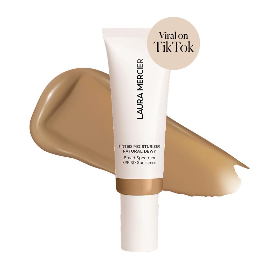imageLaura Mercier Tinted Moisturizer Natural Dewy with SPF 30 24HR Hydration Long Lasting Sheer to Light Buildable Coverage Dewy Finish Improve Skin Tone and Texture Skin Tint5C Cedar Medium Deep with cool undertones