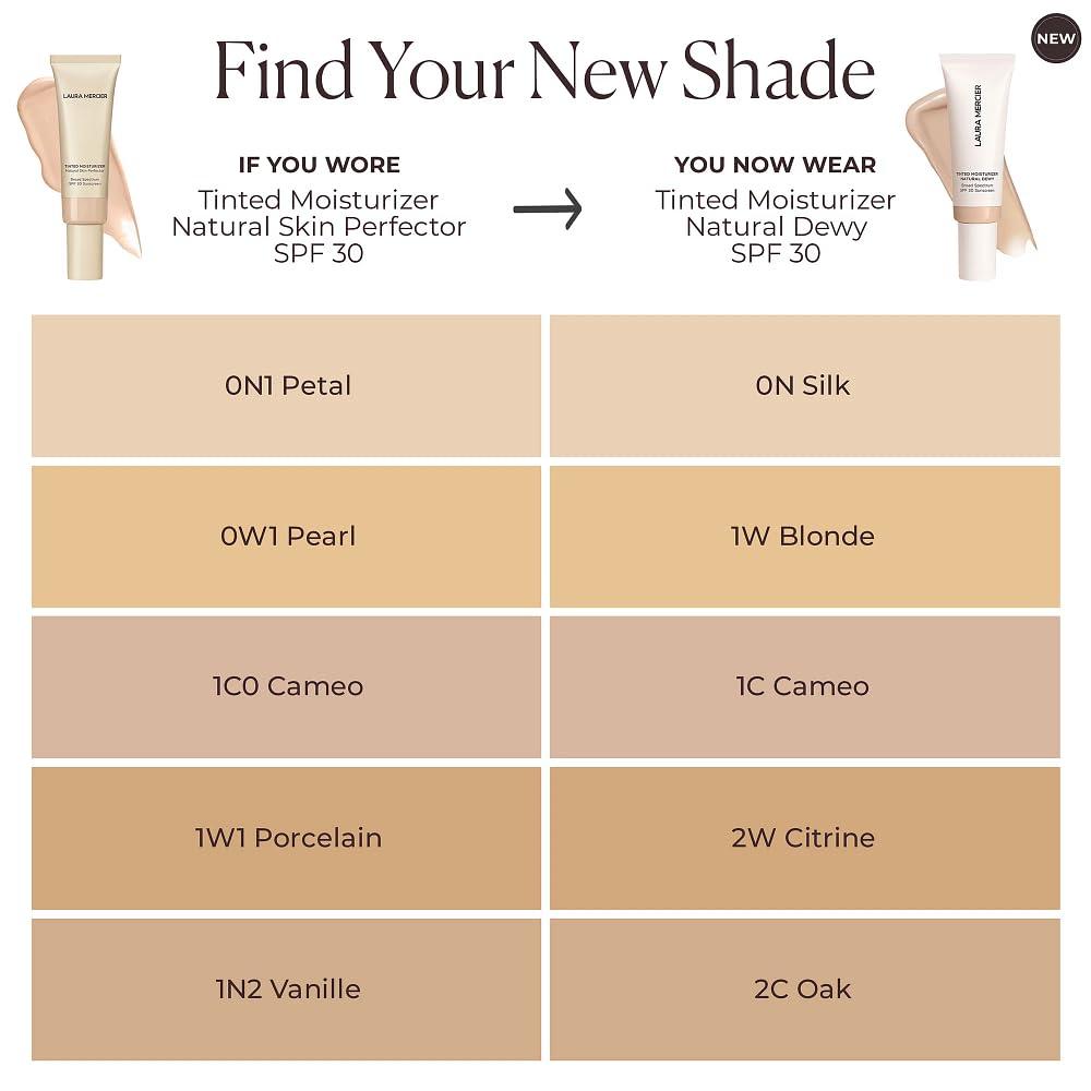 imageLaura Mercier Tinted Moisturizer Natural Dewy with SPF 30 24HR Hydration Long Lasting Sheer to Light Buildable Coverage Dewy Finish Improve Skin Tone and Texture Skin Tint0N Silk  Very fair with neutral undertones