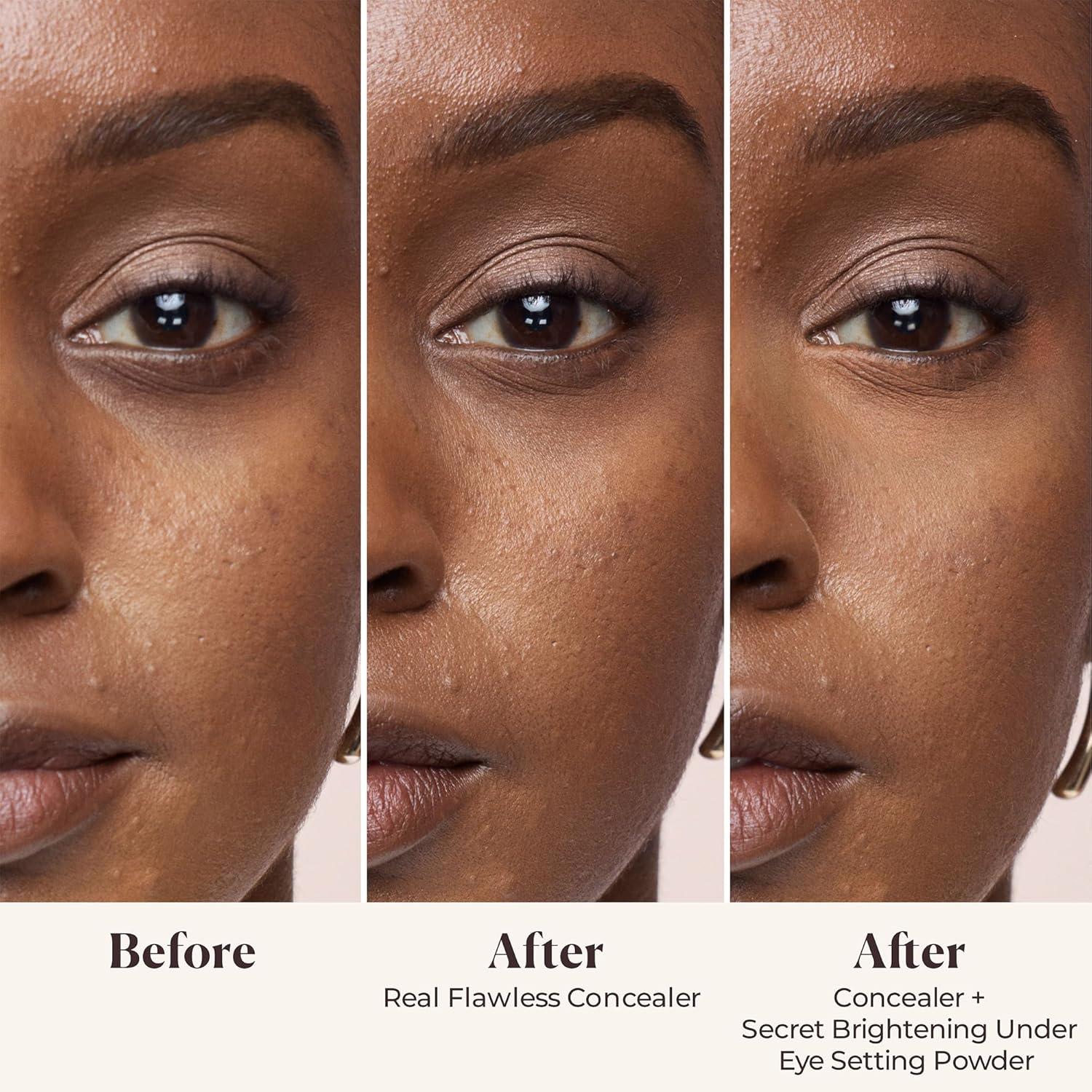 imageLaura Mercier Translucent Loose Setting Powder in Shade Medium Deep and Secret Brightening Color Correcting Powder for Under Eyes in Shade Deep Peach Bundle